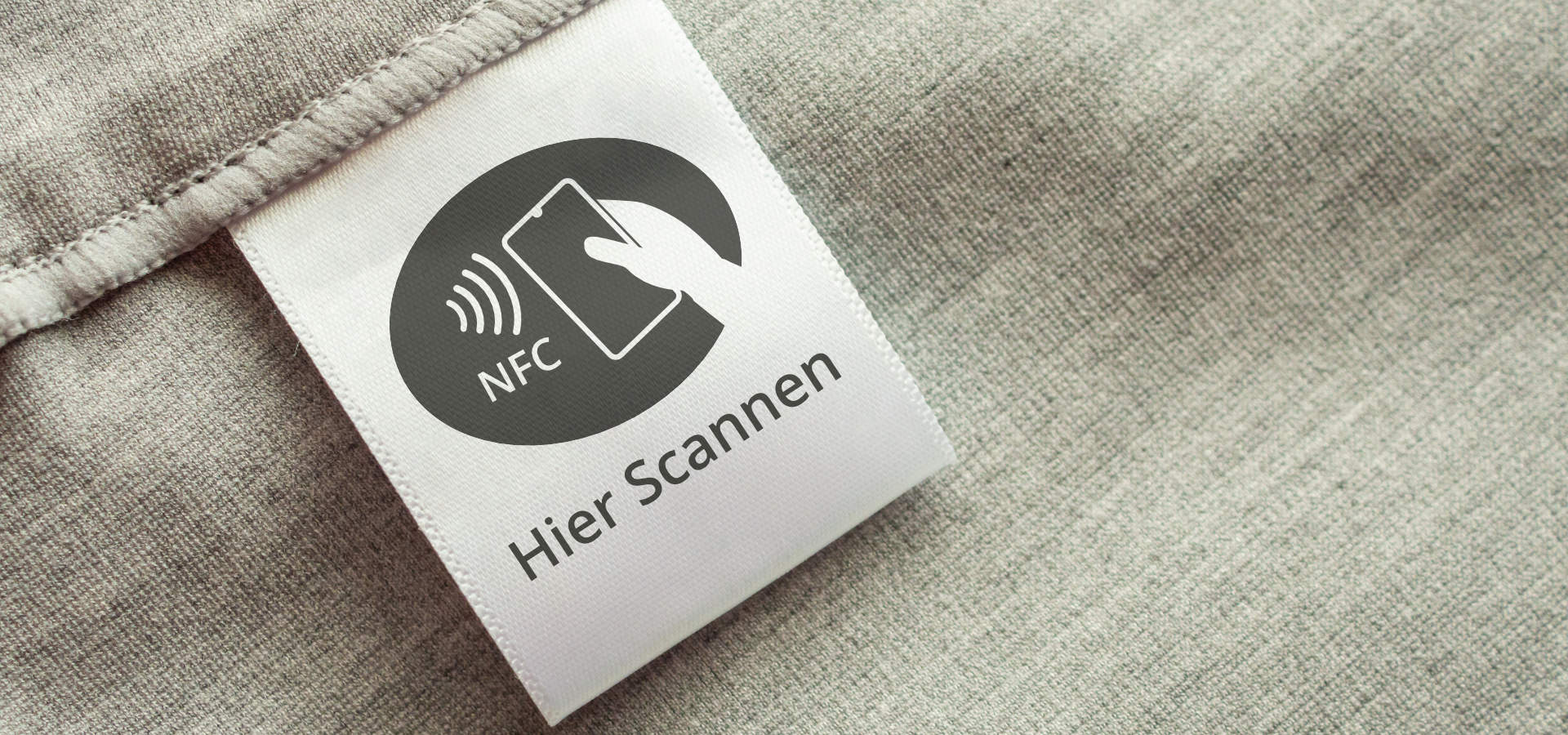 NFC tag on grey garment