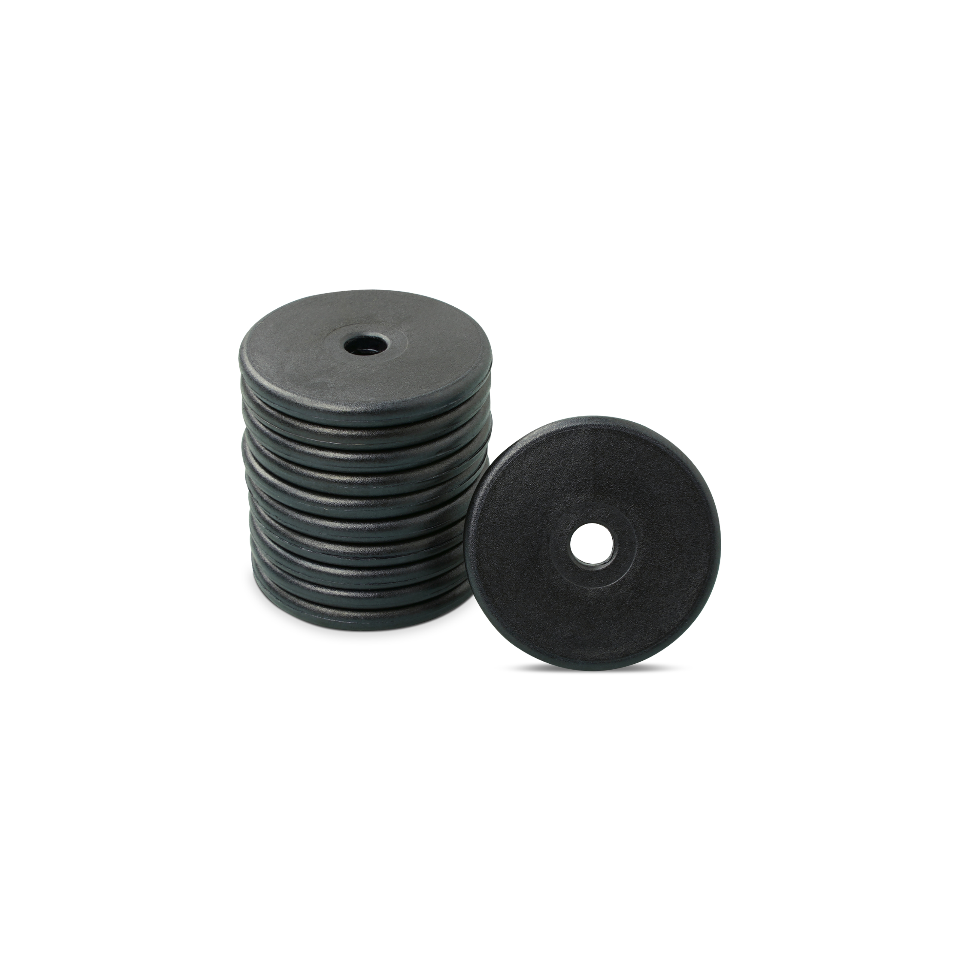 NFC Münze PPS - On Metal - 30 mm - NTAG213 - 180 Byte - schwarz - gelocht