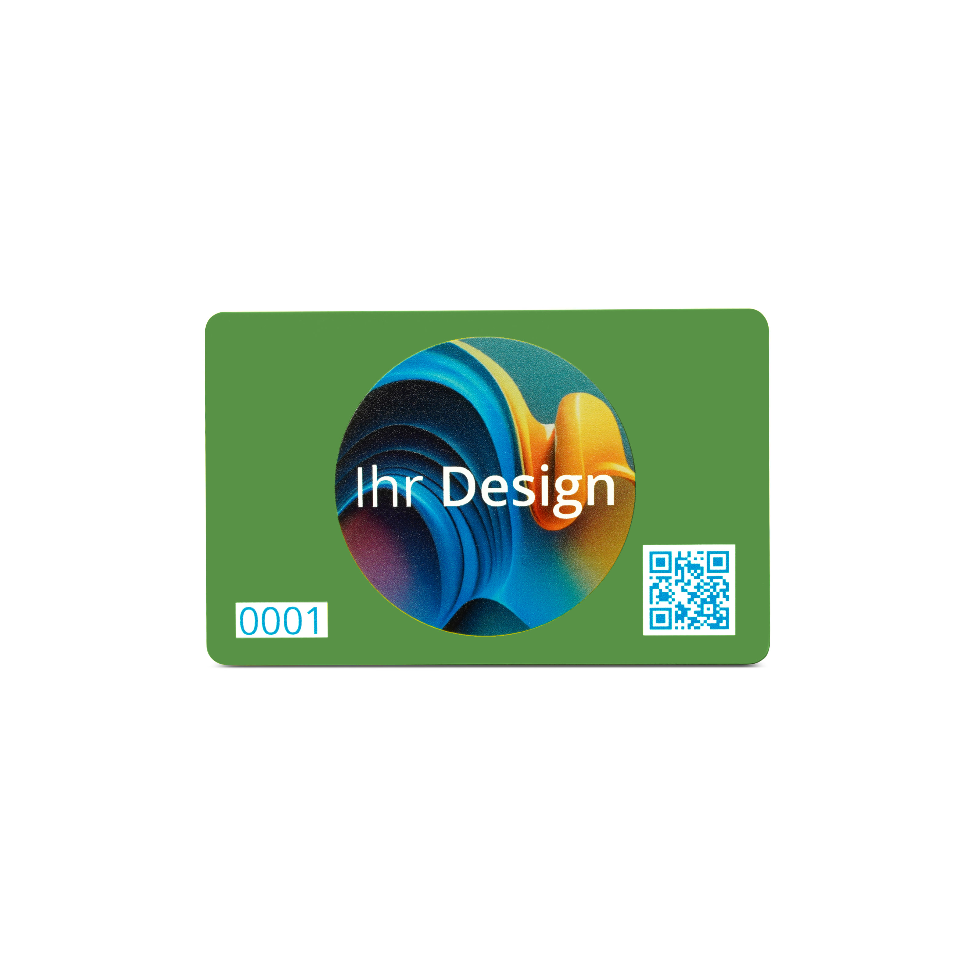 NFC Karte PVC - 85,6 x 54 mm - NTAG213 - 180 Byte - grün matt - bedruckt