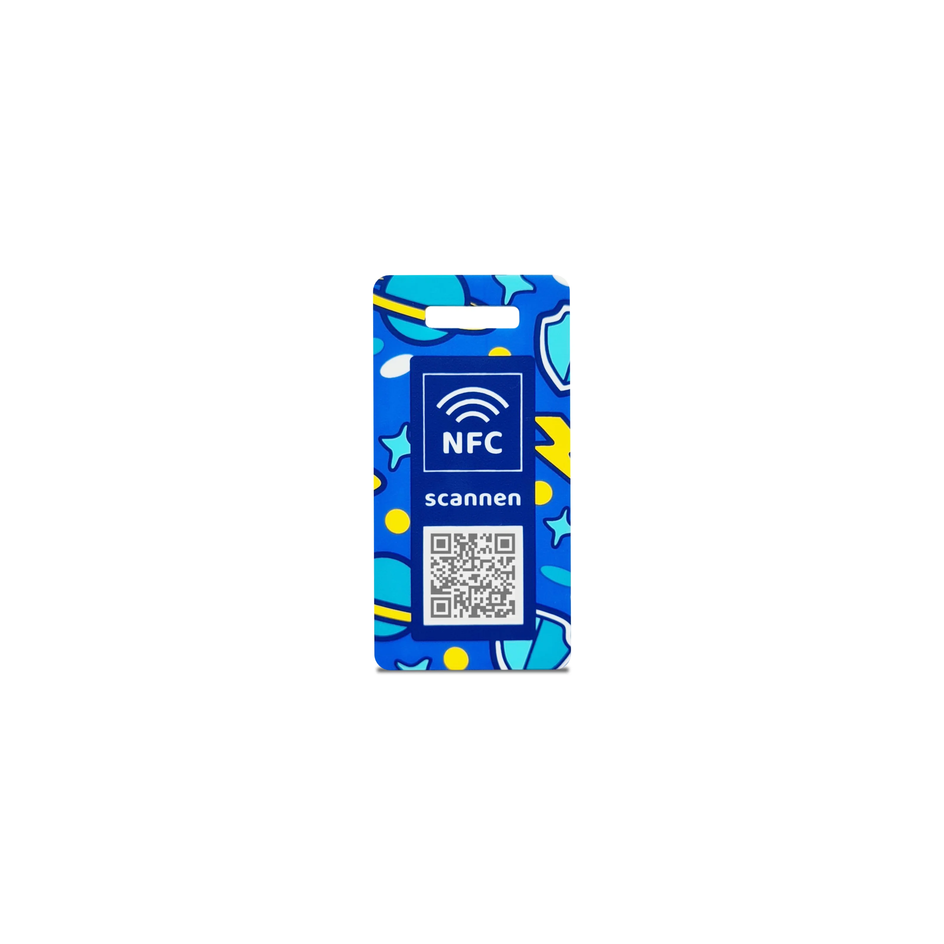 SOS-Check Tag Kids - Smart Emergency Tag - Silicone - 30 x 60 mm - Blue