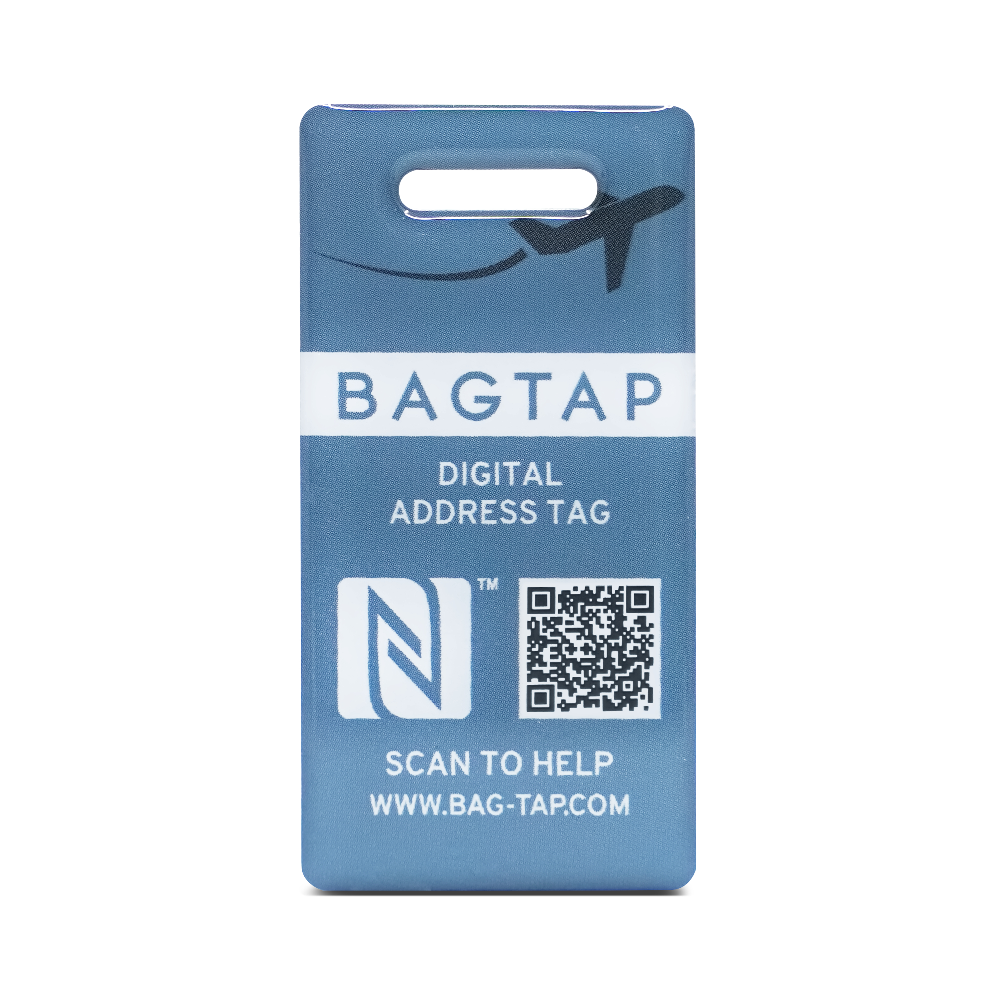 Bagtap PVC Epoxy - Digital Address Tag - 30 x 60 mm - light blue 