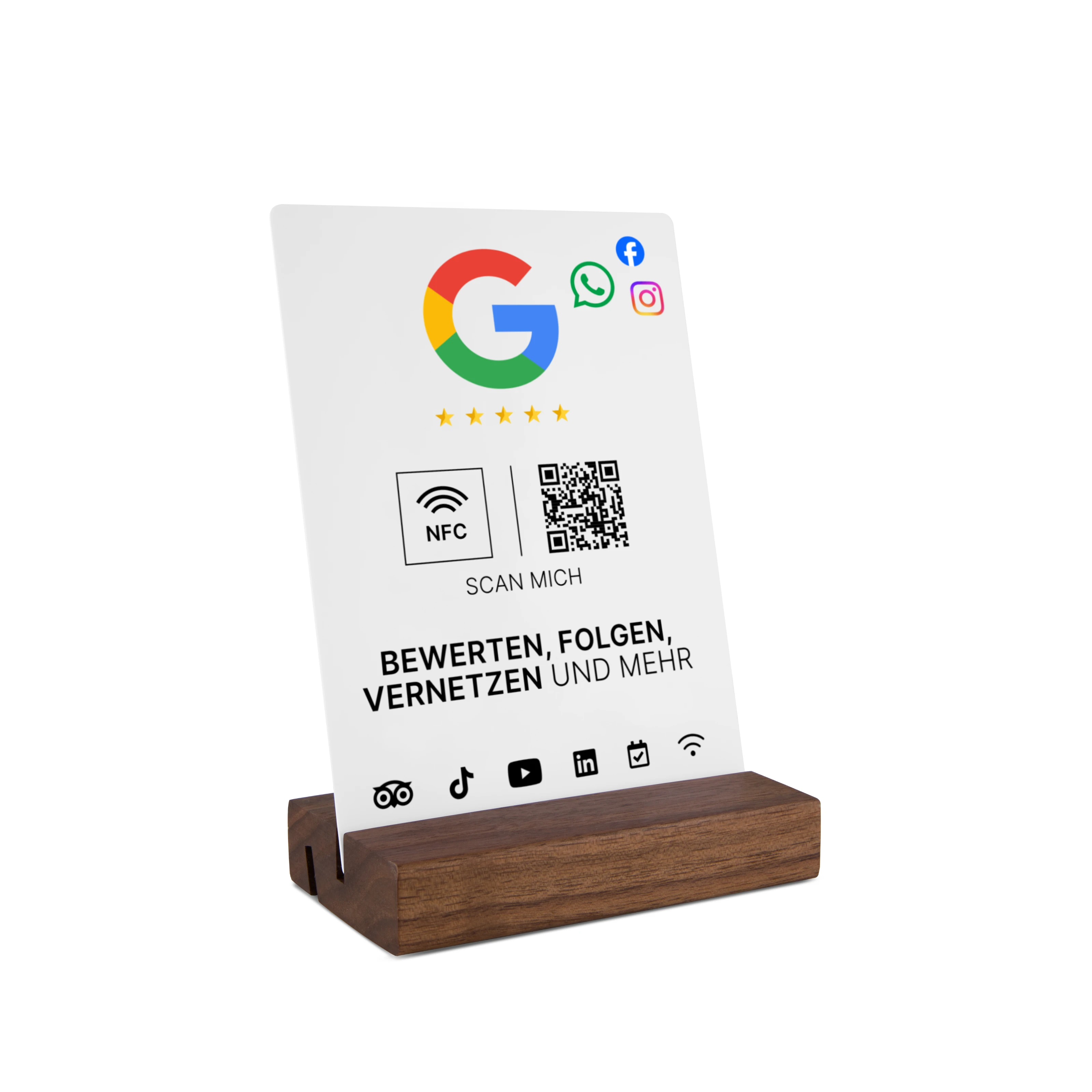 Multi-Link NFC Plate - PVC - 105 x 148 mm - white matte