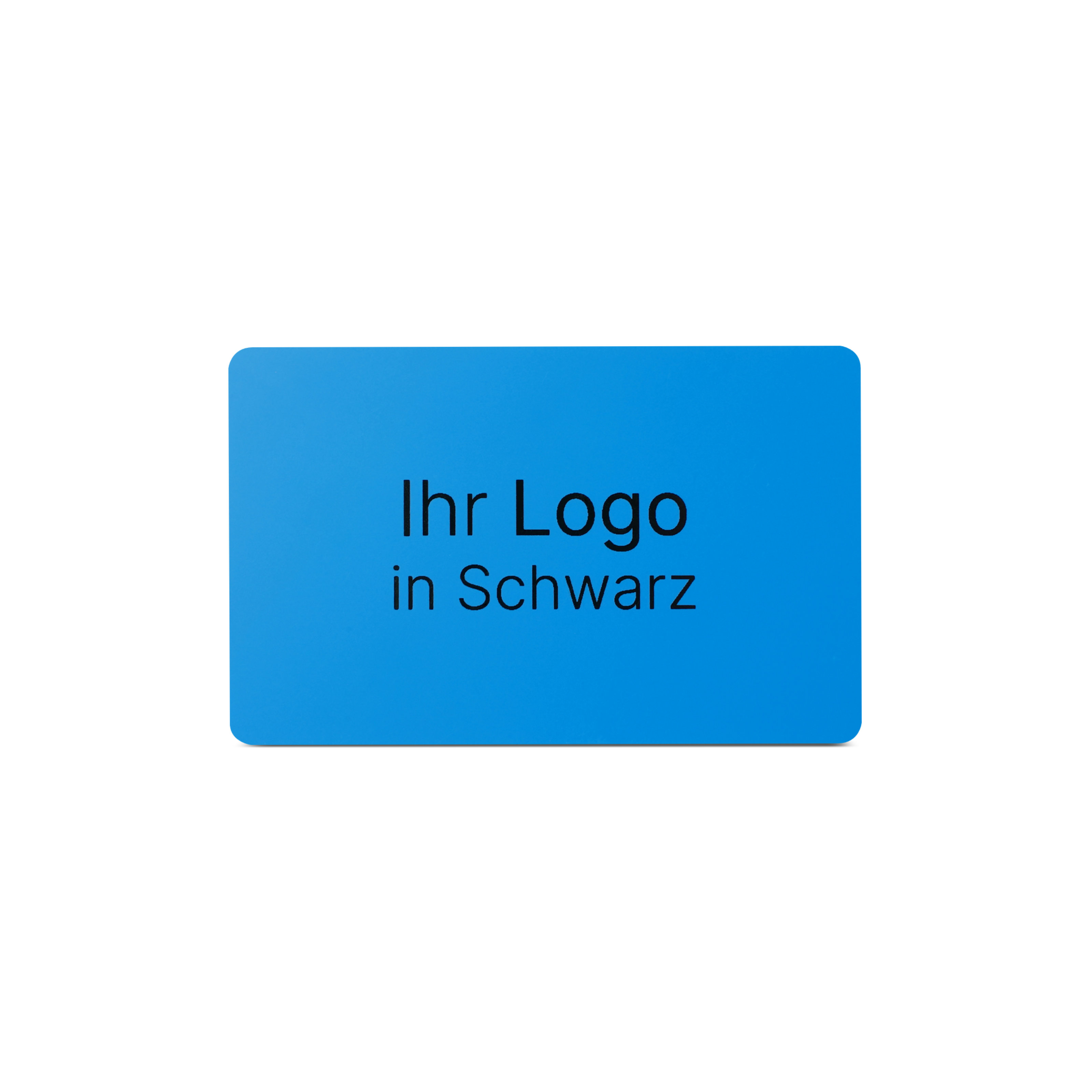 Online NFC-Visitenkarte PVC - inkl. URL + Druck - blau matt - durchgefärbt