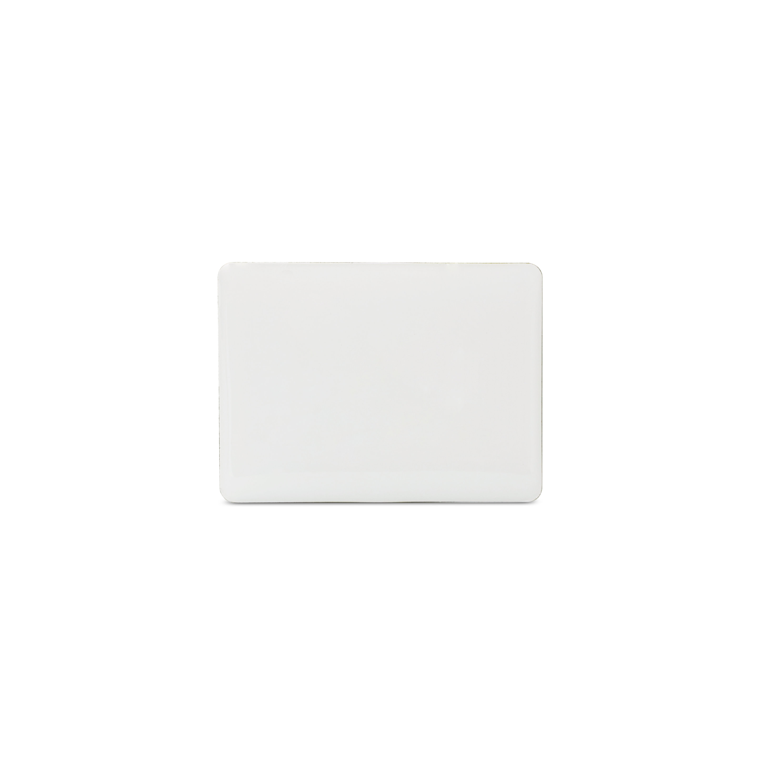 Vorderseite des weißen on-Metal Epoxy Stickers