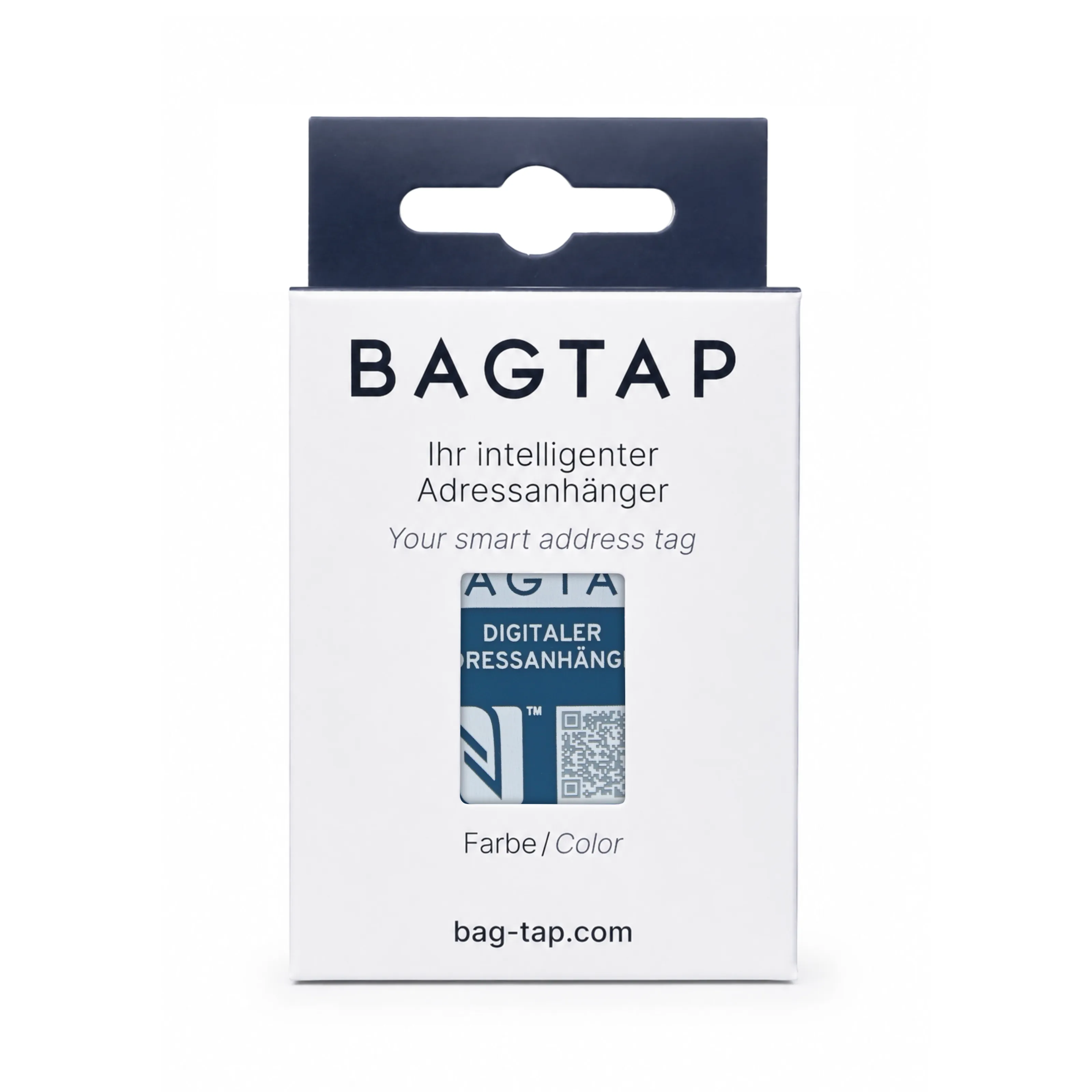 Bagtap Flex - Digital Luggage Tag - Silicone - 30 x 60 mm - blue