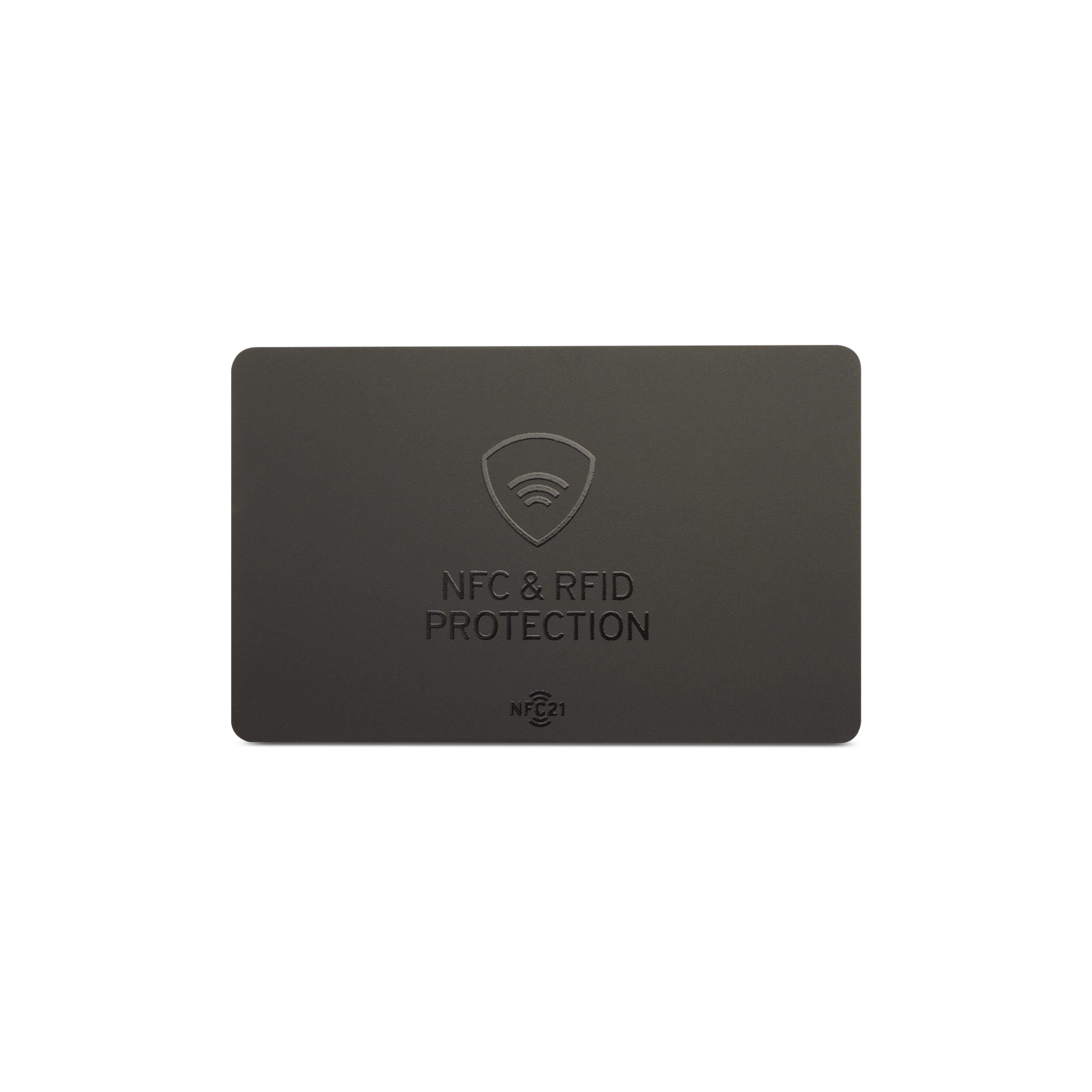 NFC- & RFID-Schutzkarte – 85,6 x 54 mm − matt schwarz