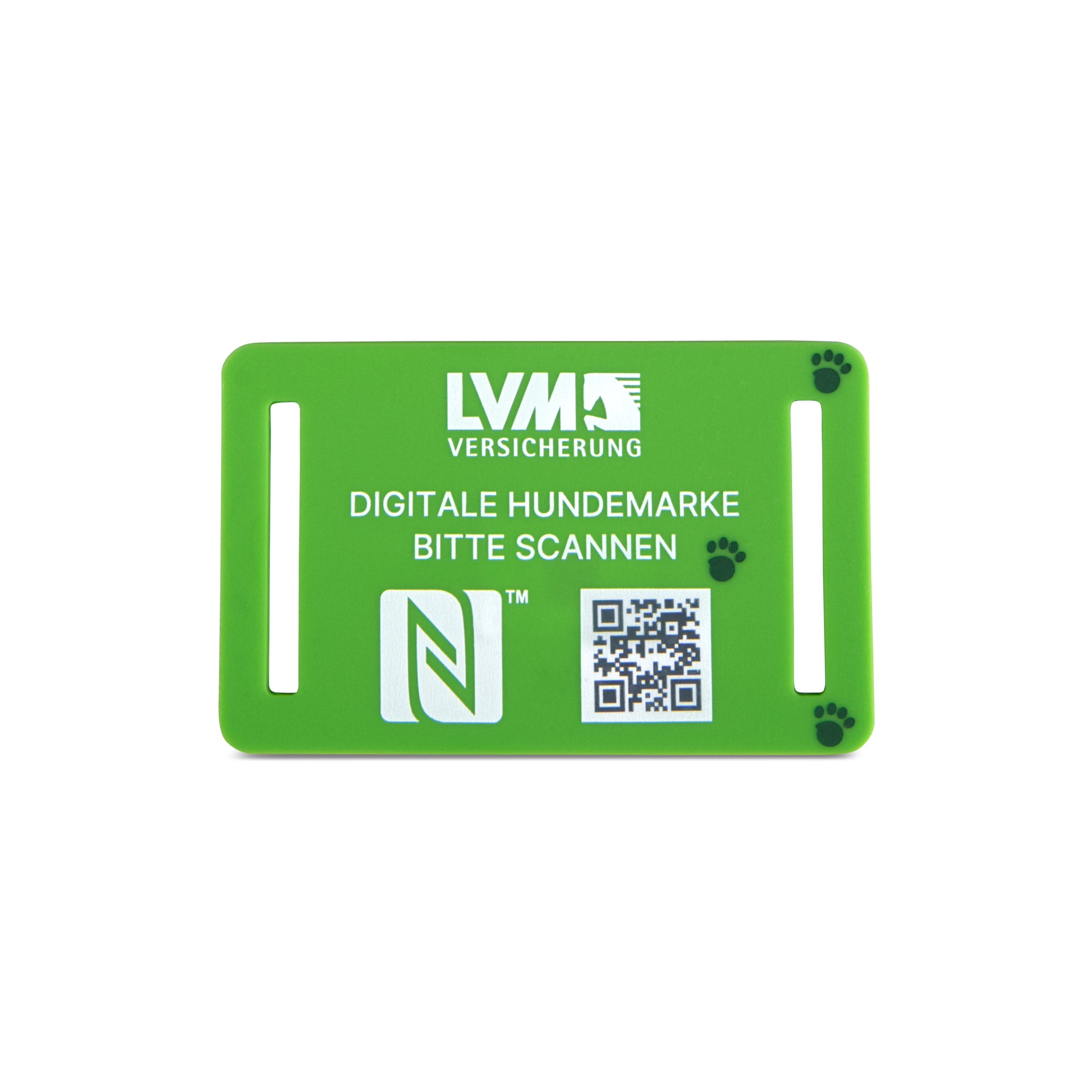 Dogtap Light Big - LVM Edition - Digitale Hundemarke - Silikon - 67 x 40 mm - grün