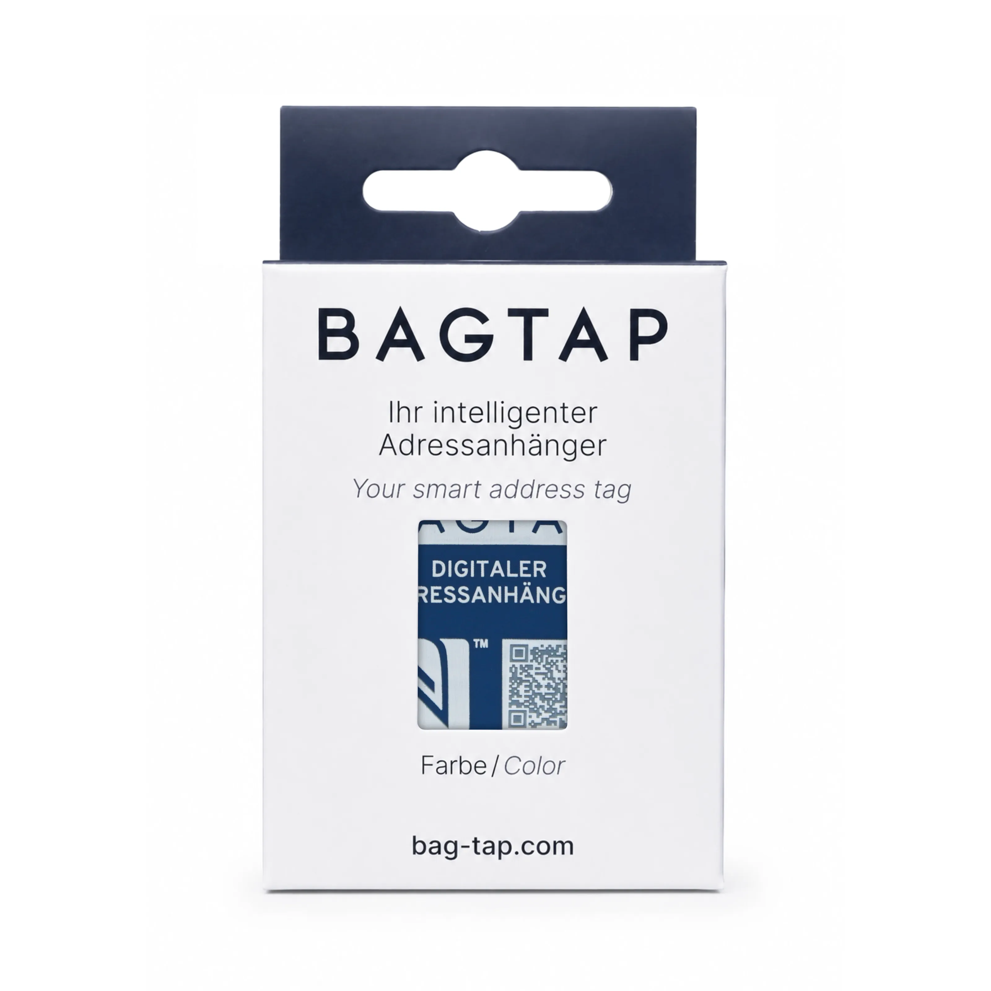 Bagtap Flex - Digitaler Kofferanhänger - Silikon - 30 x 60 mm - dunkelblau
