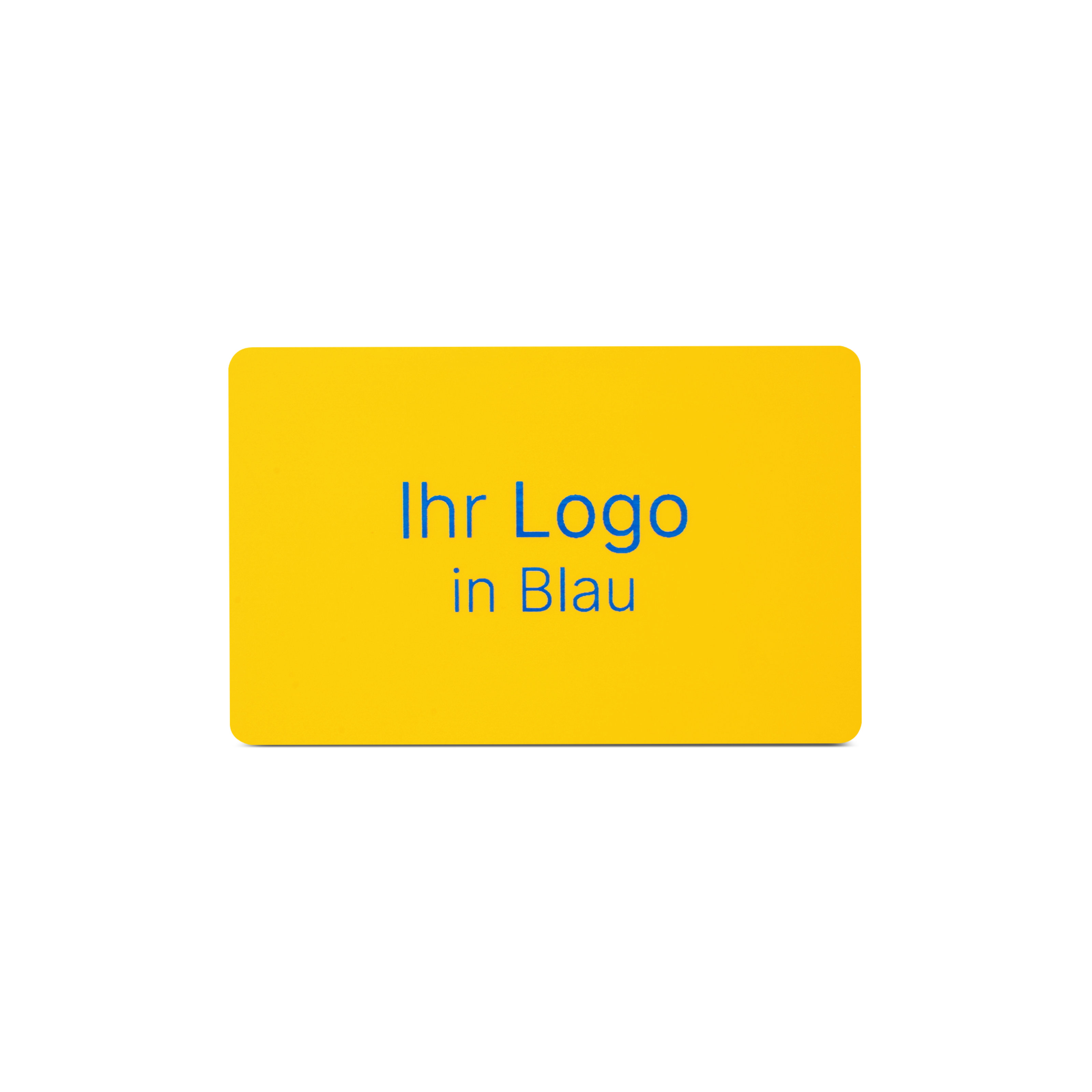 Online NFC-Visitenkarte PVC - inkl. URL + Druck - gelb matt - durchgefärbt