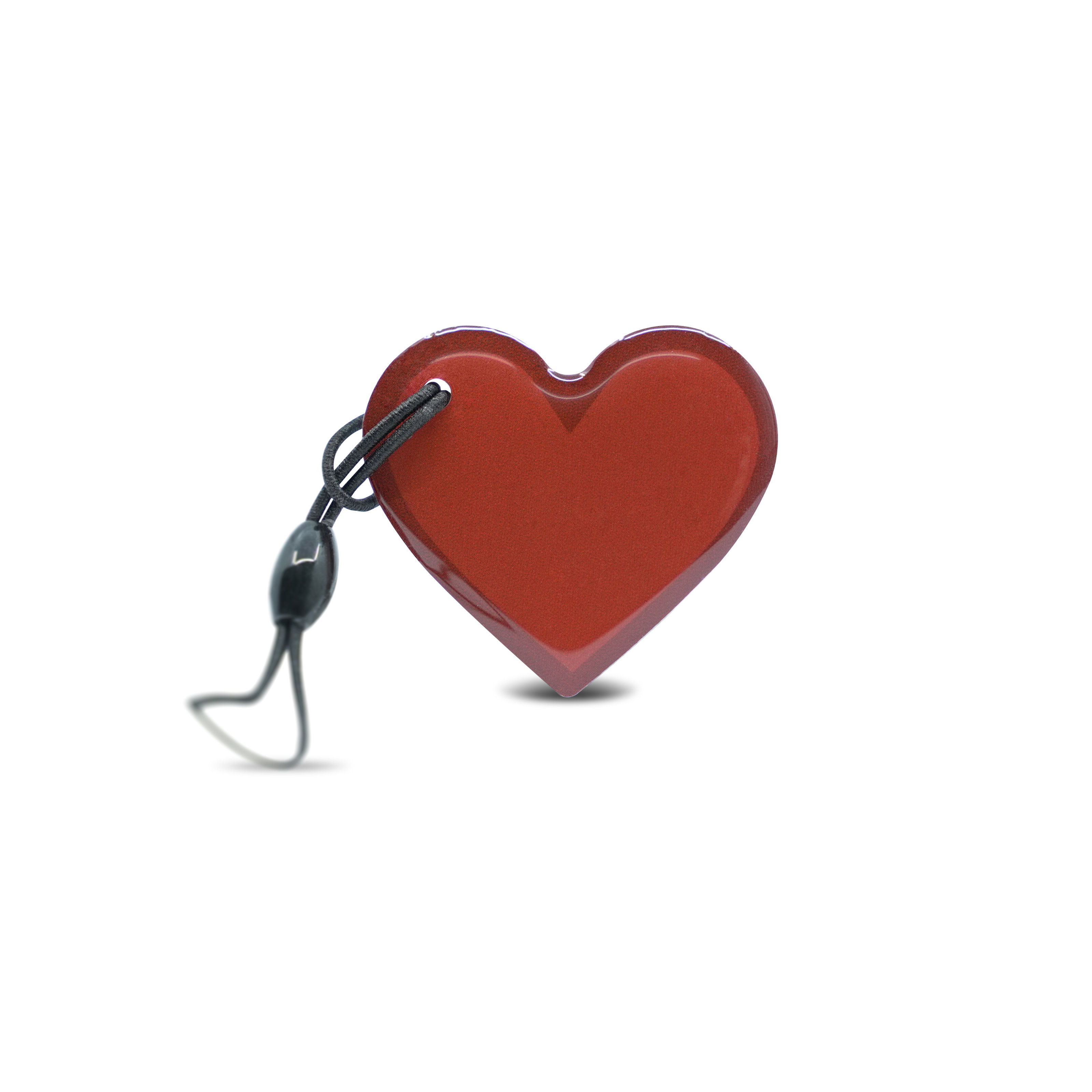 NFC Love Heart - Digitaler Herzanhänger - PVC - 36 x 32 mm - rot