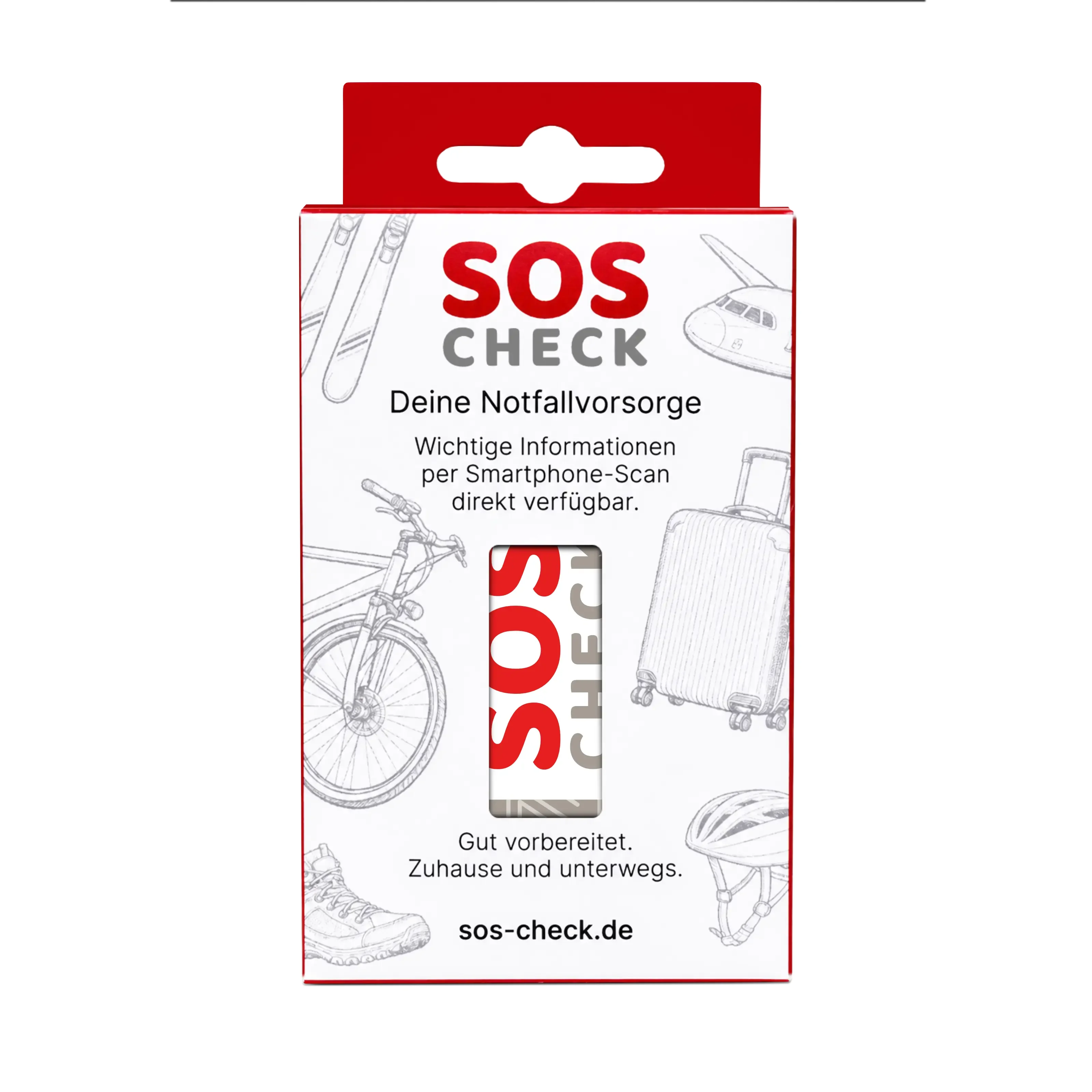 SOS-Check Card - Smart Emergency Card - PVC - 85,6 x 54 mm - Beige