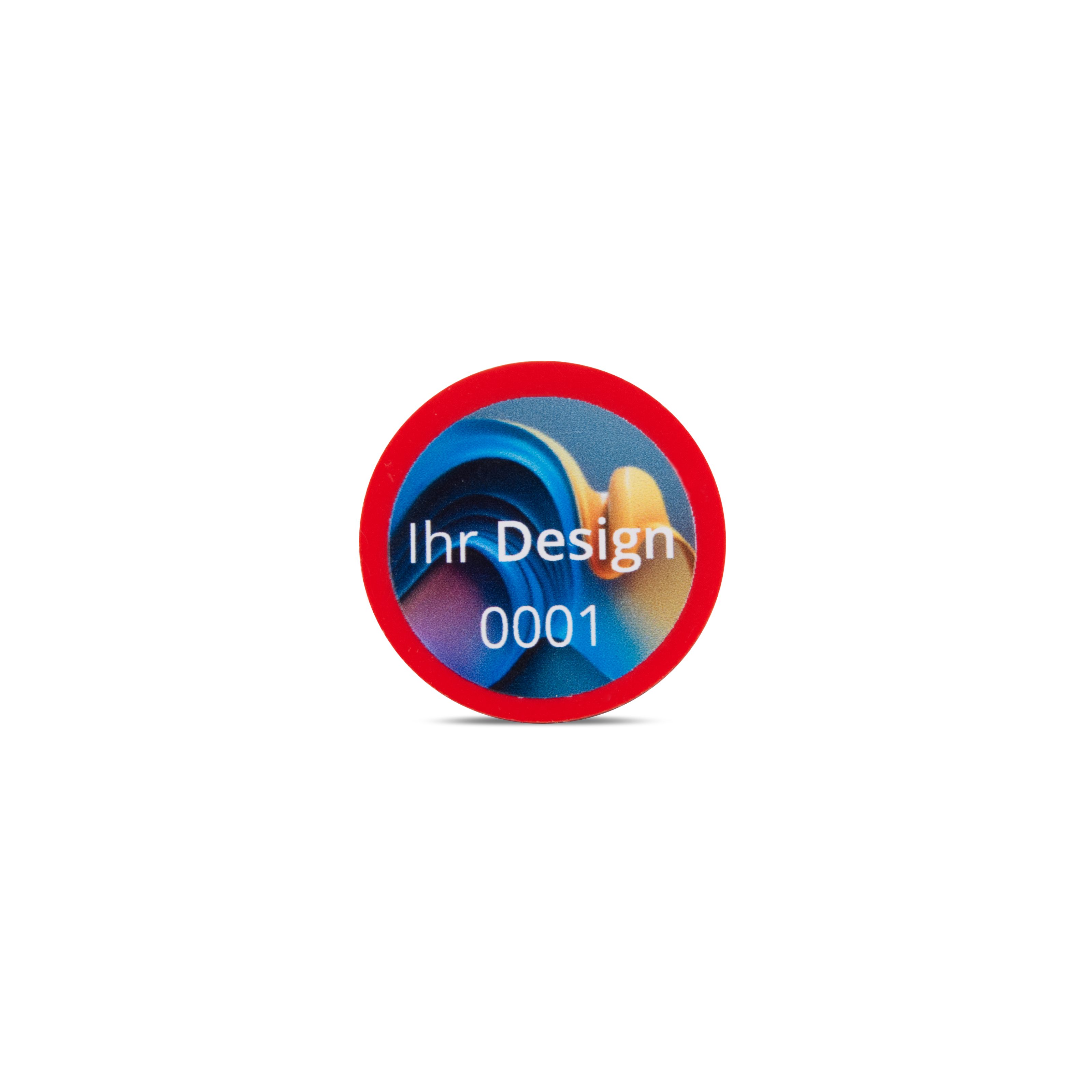 NFC Sticker PVC printed - On-Metal - 30 mm - NTAG213 - 180 Byte - red