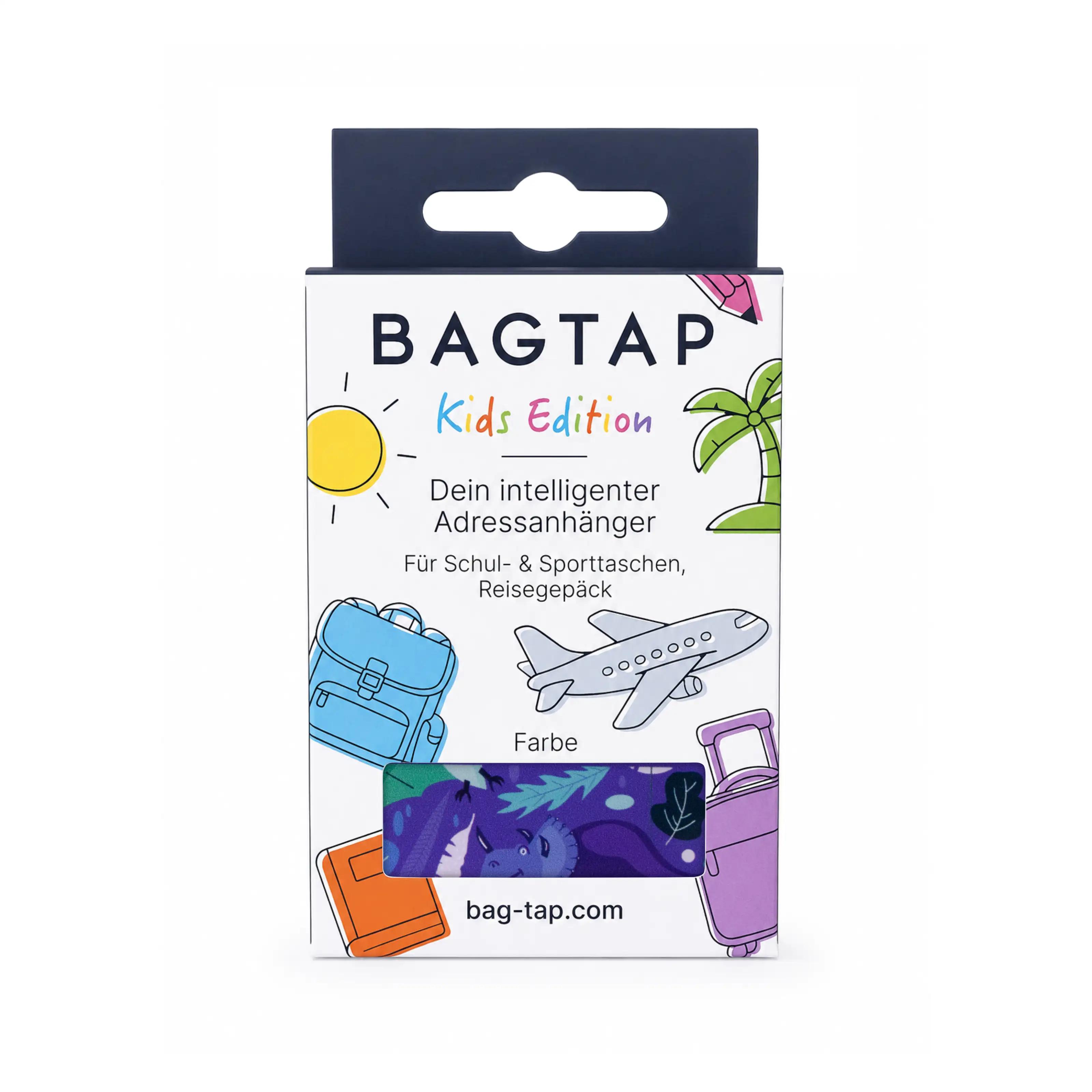 Bagtap Kids - Digitaler Kofferanhänger - Acryl - 55 x 80 mm - Dino