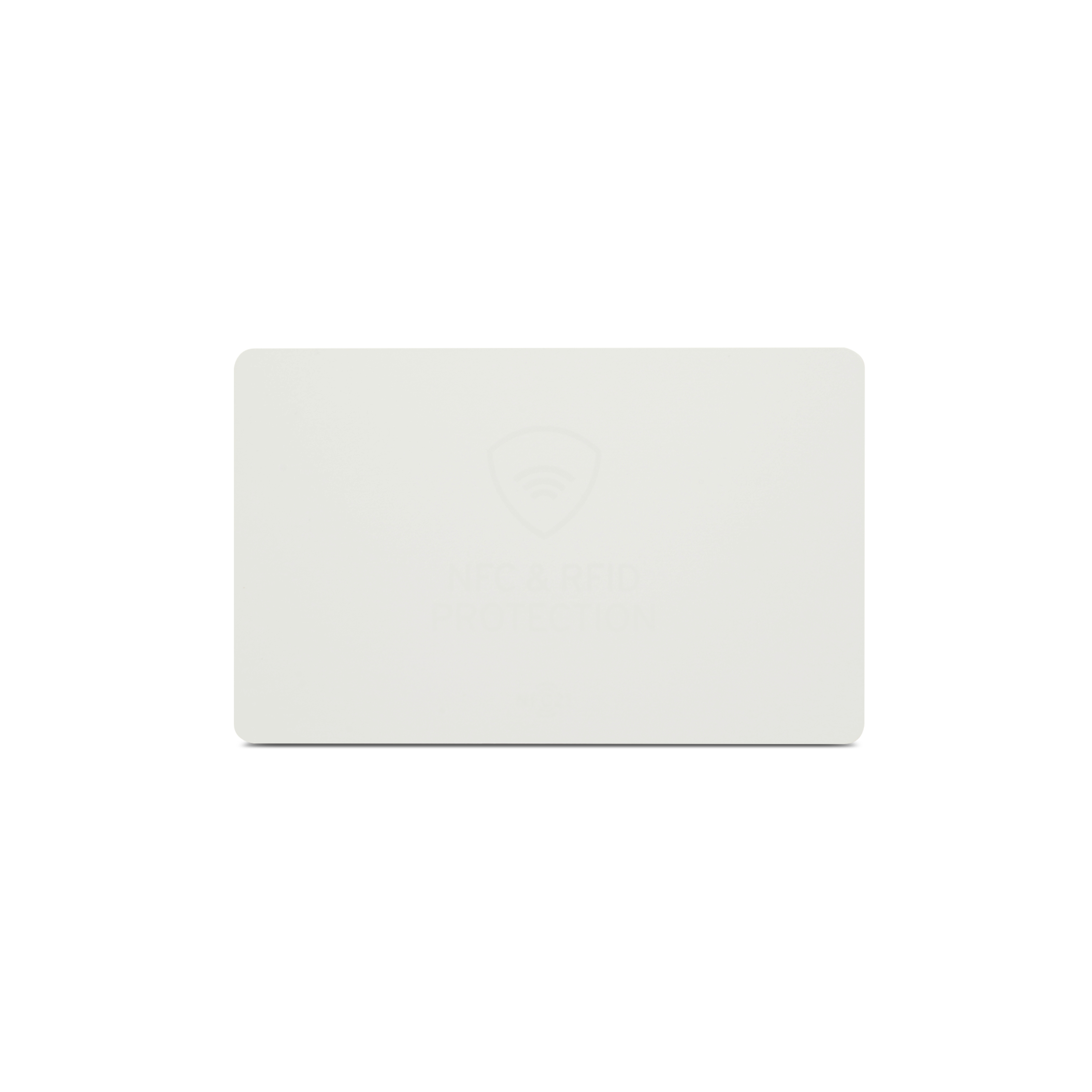 Vorderseite NFC Schutzkarte in weiß im ISO-Format