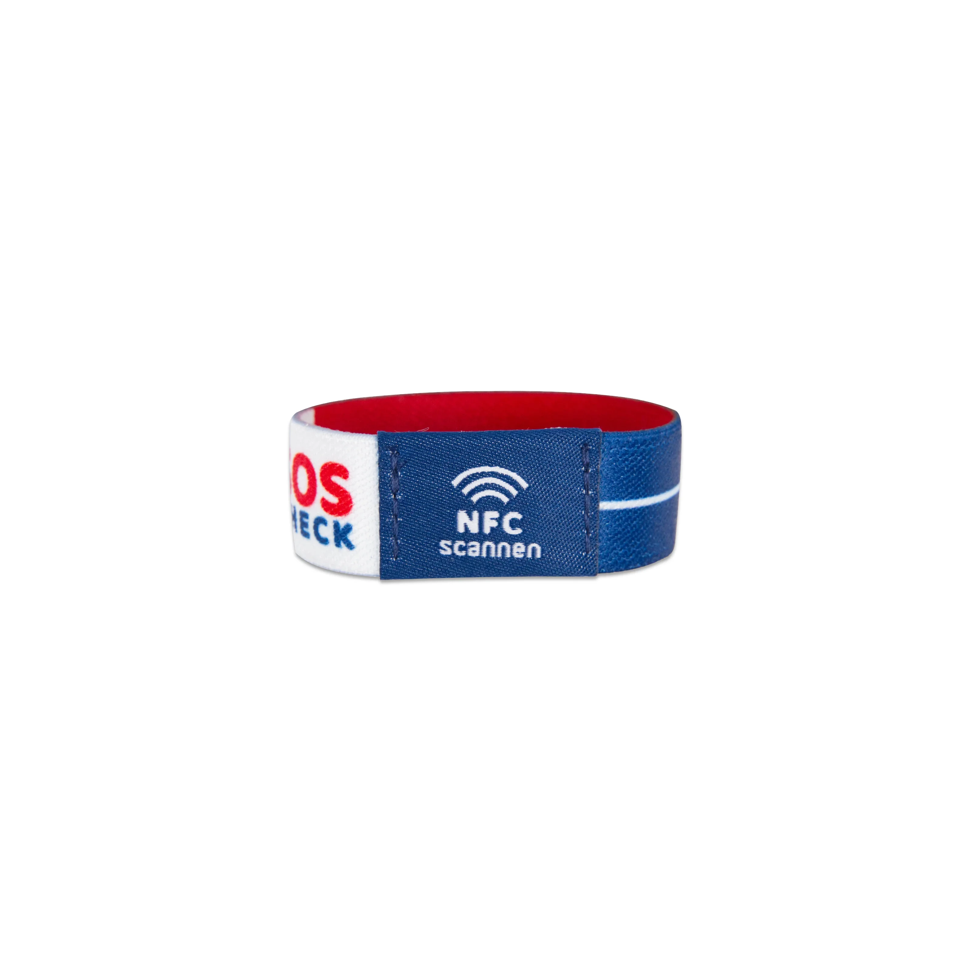 SOS-Check Wristband - Smart Emergency Bracelet - Fabric - 150 x 20 mm - Blue