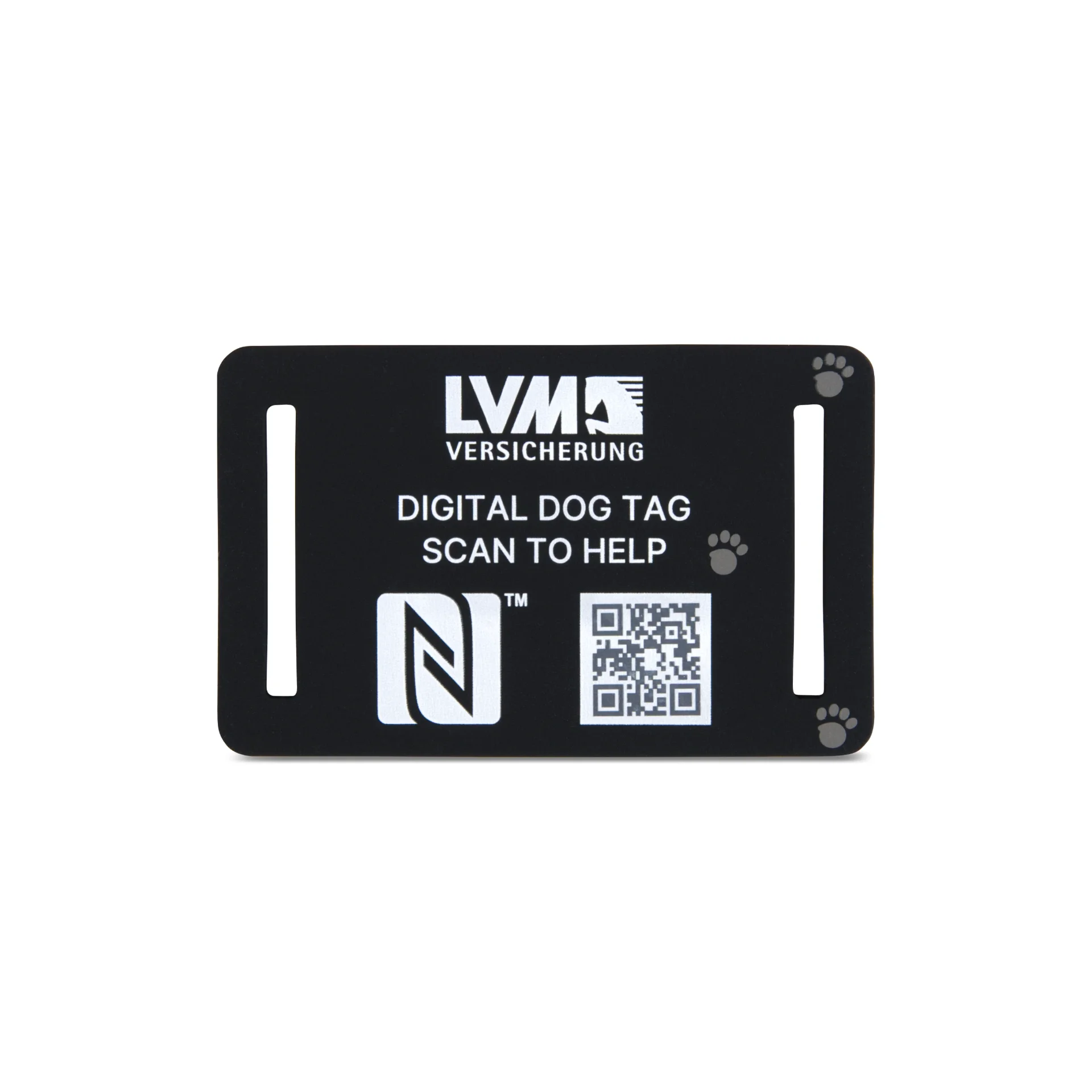 Dogtap Light Big - LVM Edition - Digitale Hundemarke - Silikon - 67 x 40 mm - schwarz