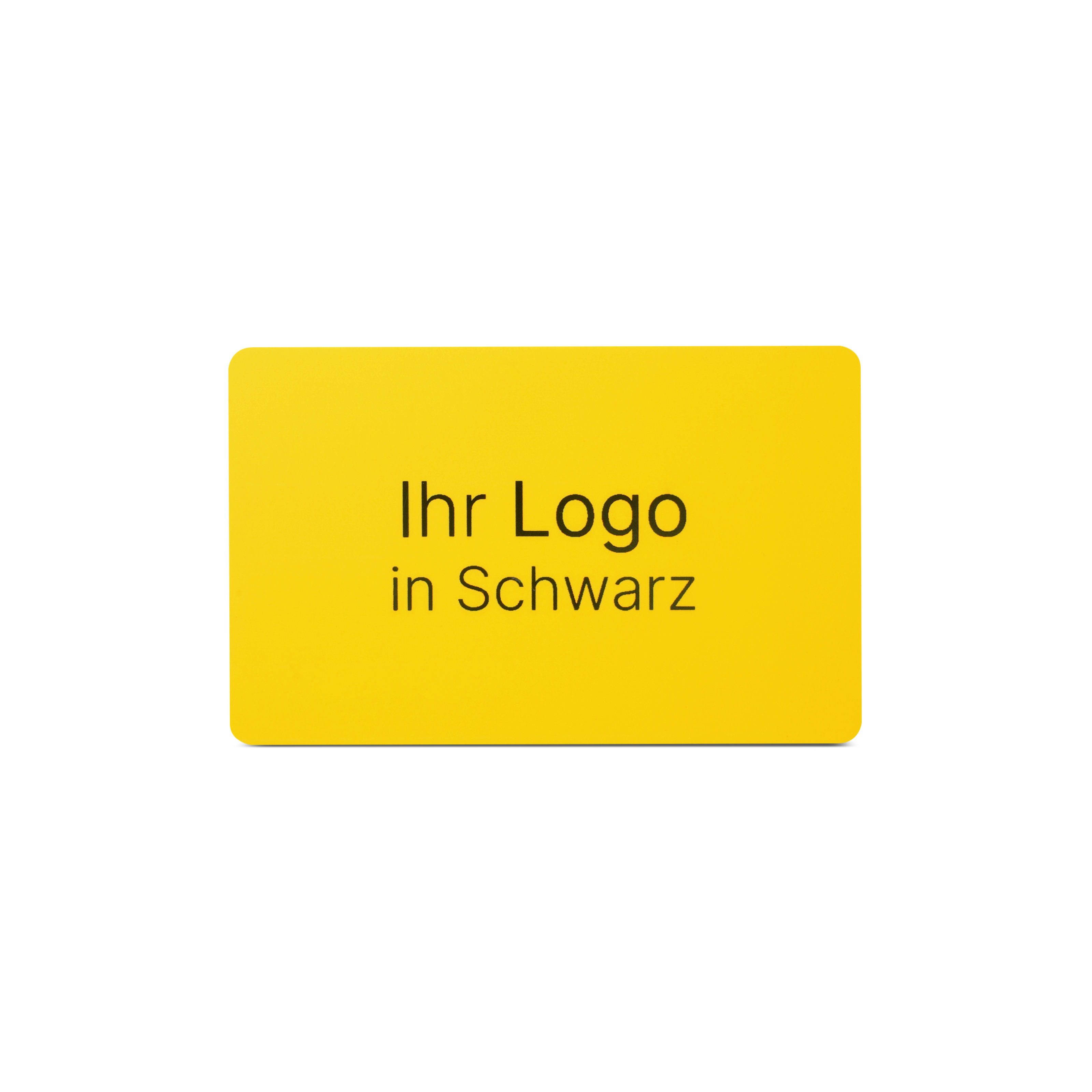 NFC Karte PVC - 85,6 x 54 mm - NTAG213 - 180 Byte - gelb matt - durchgefärbt