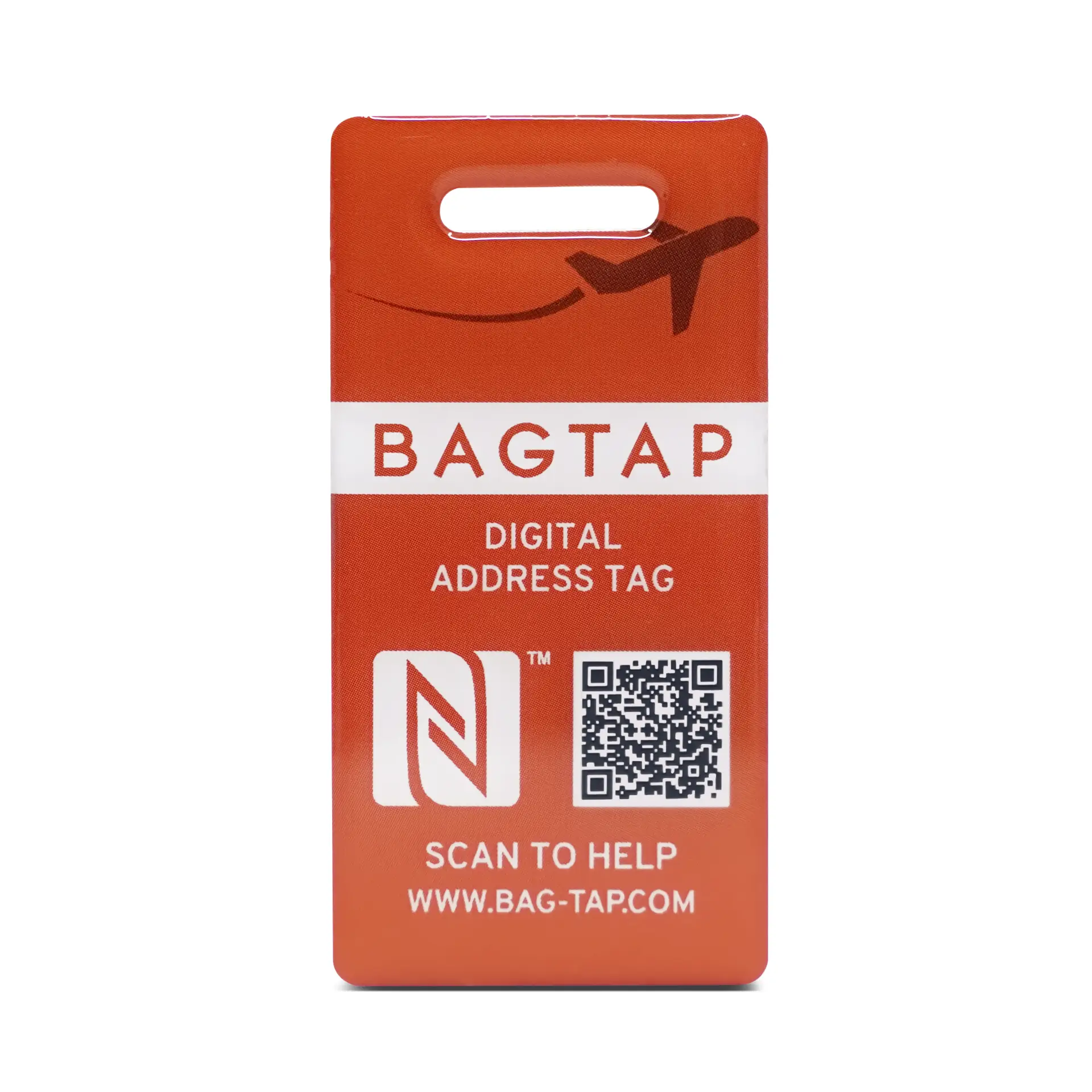 Bagtap Solid - Digitaler Kofferanhänger - Epoxy - 30 x 60 mm - orange