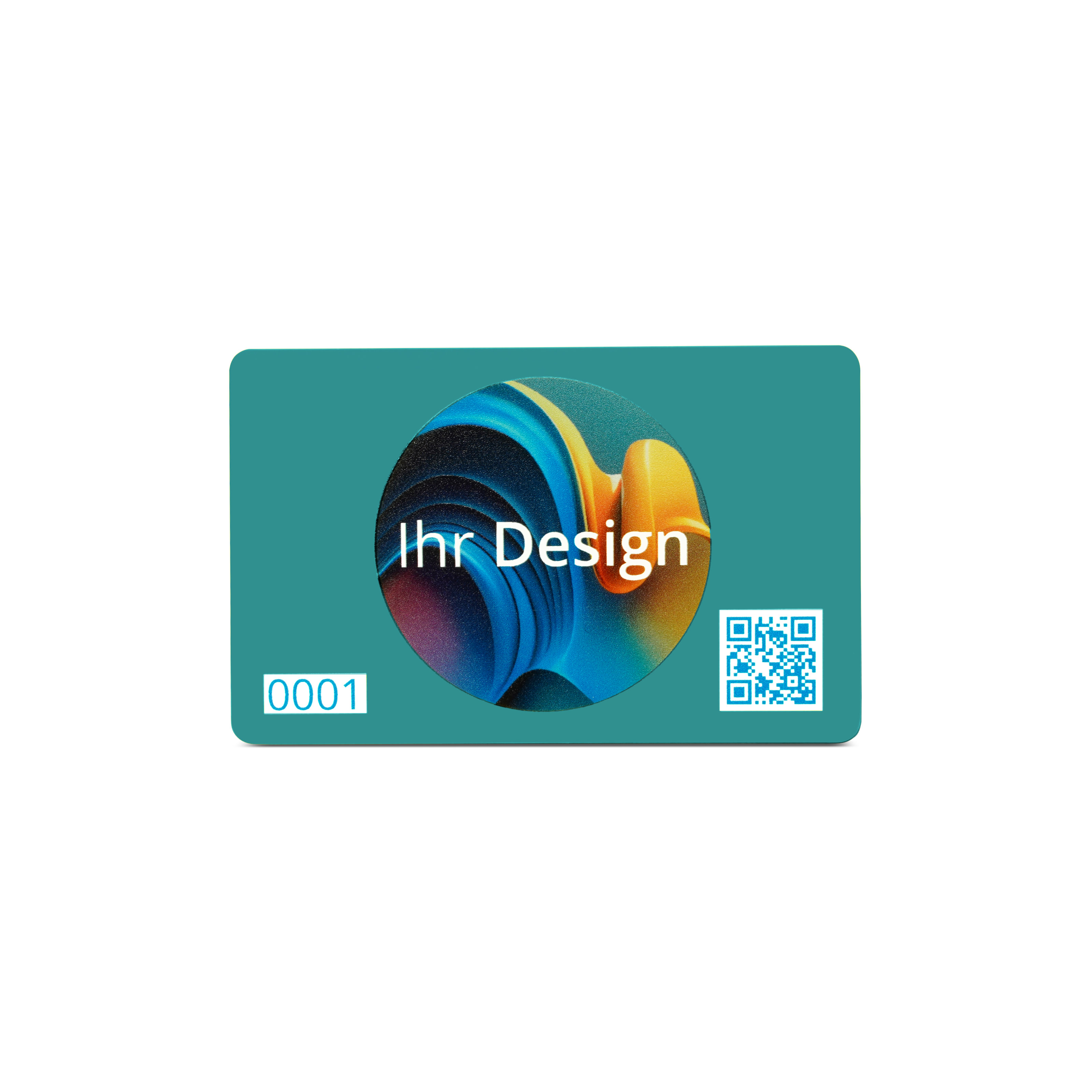 NFC Karte PVC - 85,6 x 54 mm - NTAG213 - 180 Byte - petrol matt - bedruckt