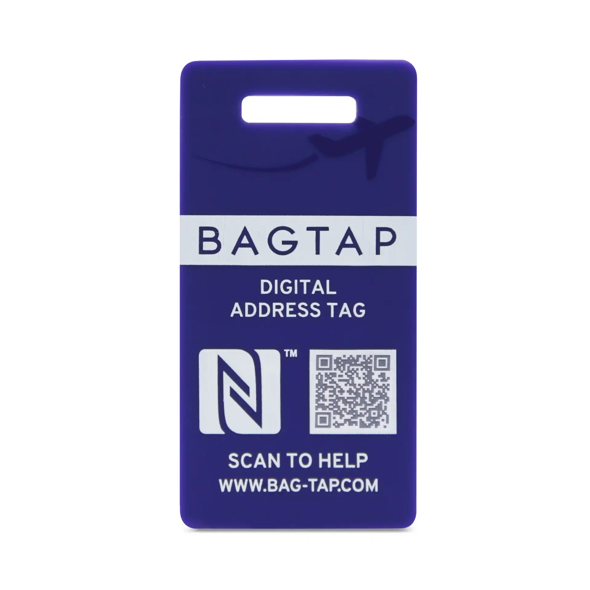 Bagtap Flex - Digital Luggage Tag - Silicone - 30 x 60 mm - purple