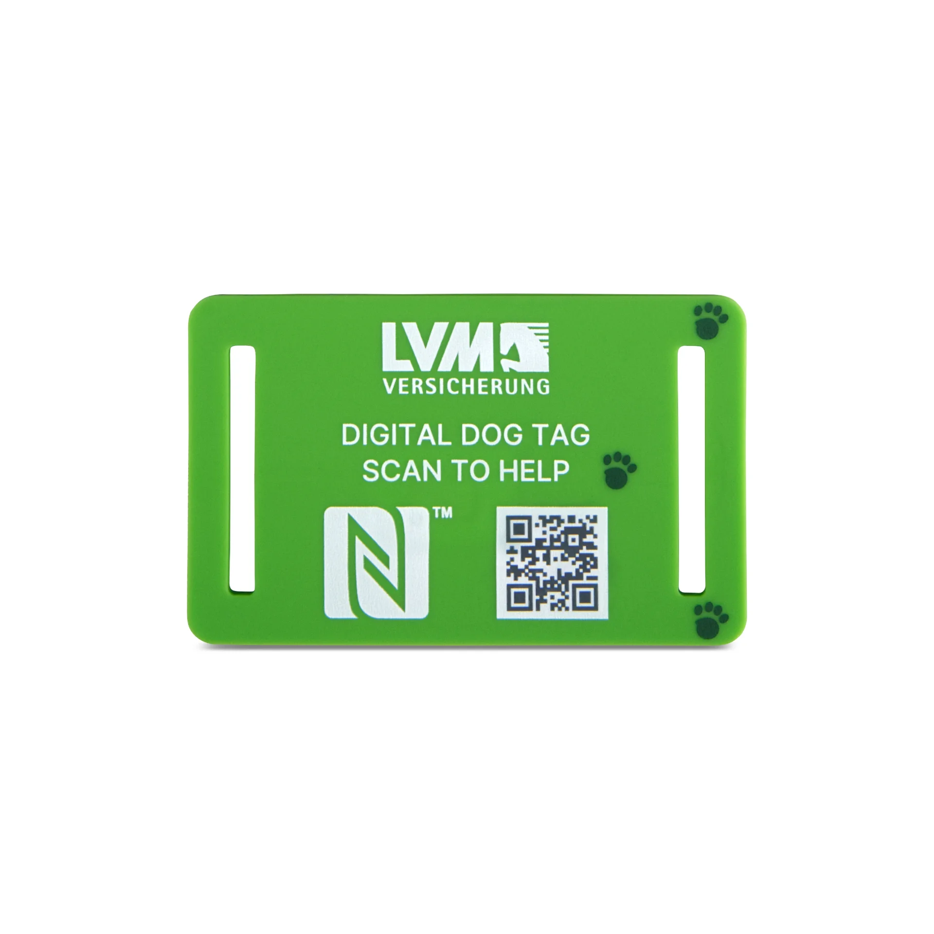 Dogtap Light Big - LVM Edition - Digitale Hundemarke - Silikon - 67 x 40 mm - grün