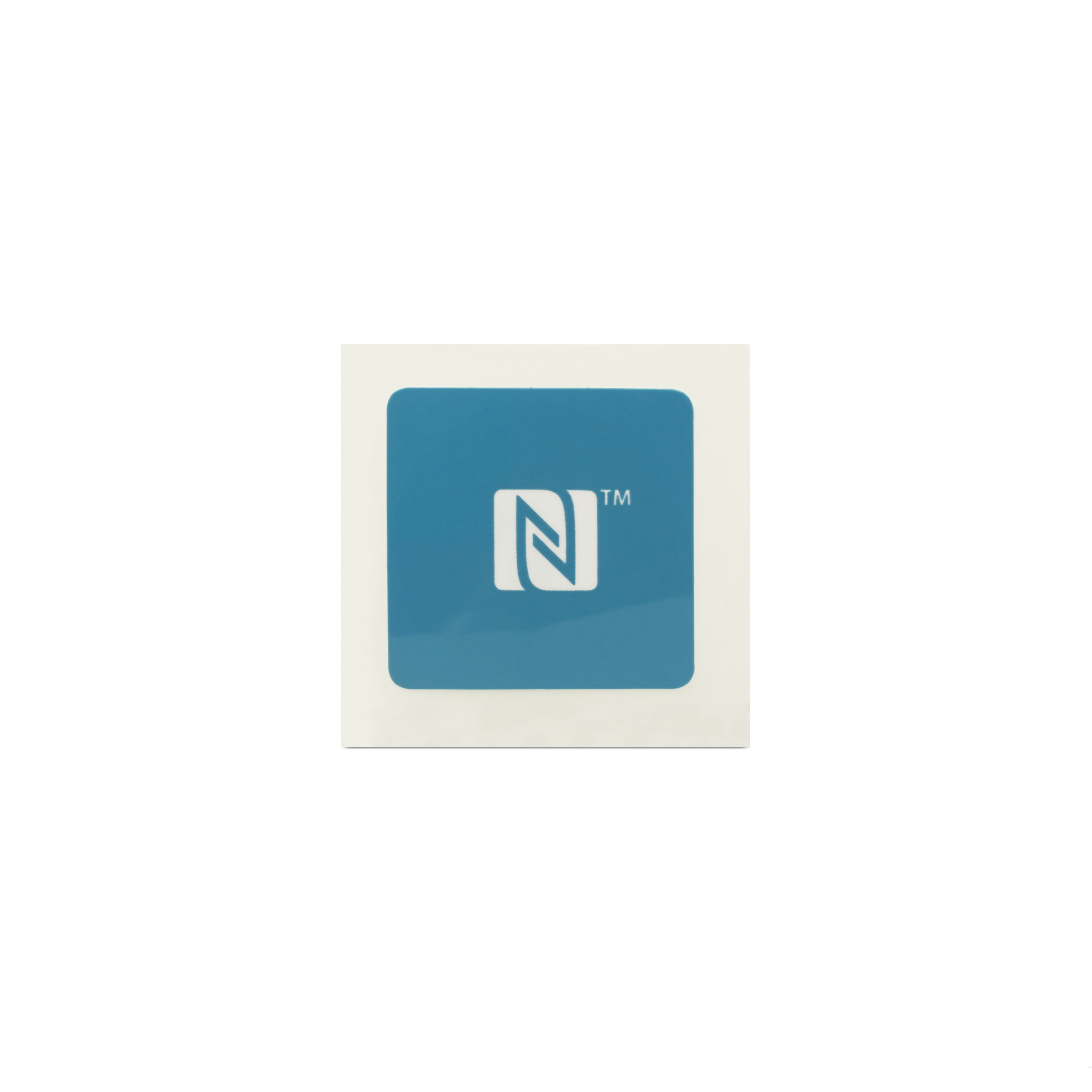 NFC Sticker PET - 25 x 25 mm - NTAG213- 180 Byte - quadratisch - niagara mit Logo