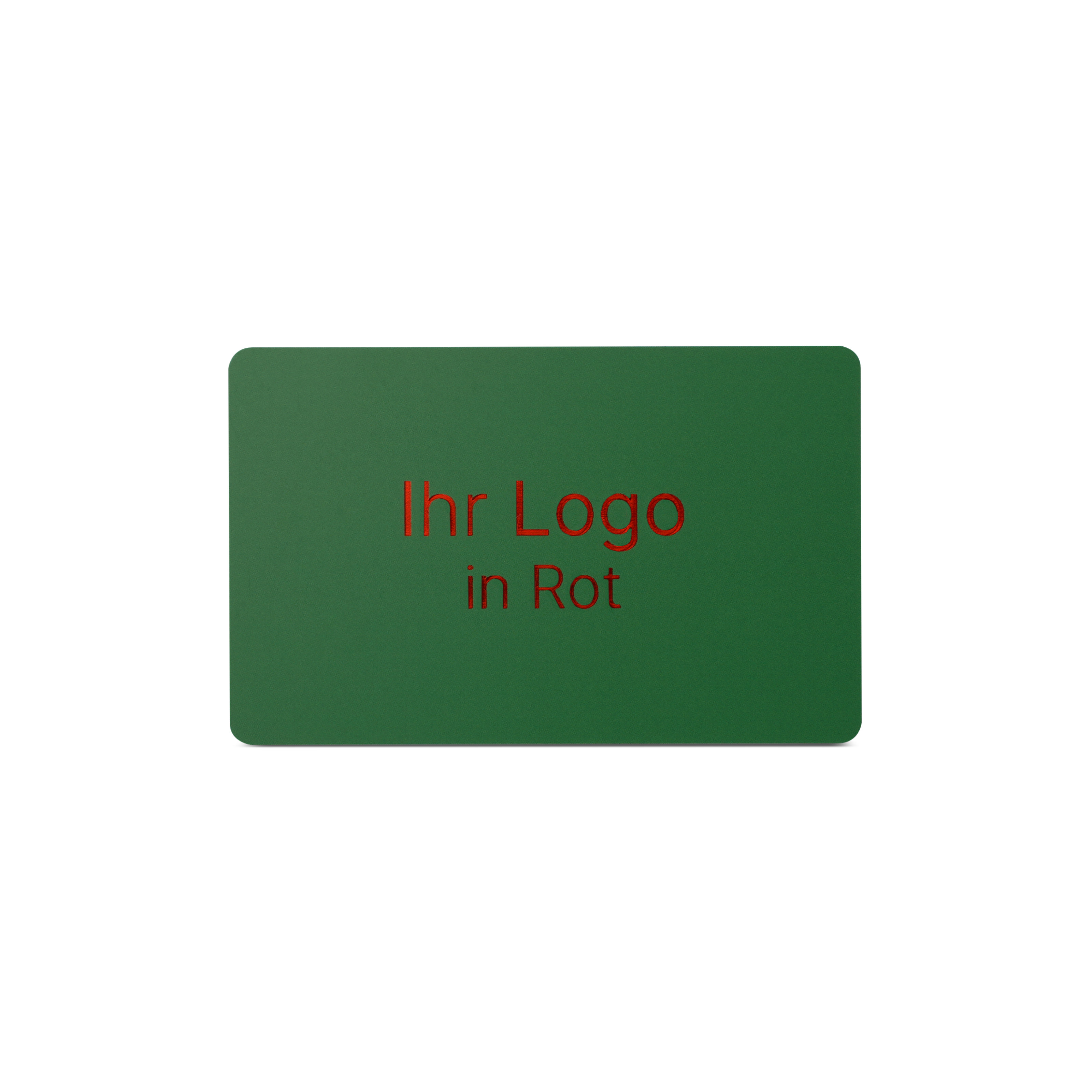 Online NFC-Visitenkarte PVC - inkl. URL + Druck - dunkelgrün matt