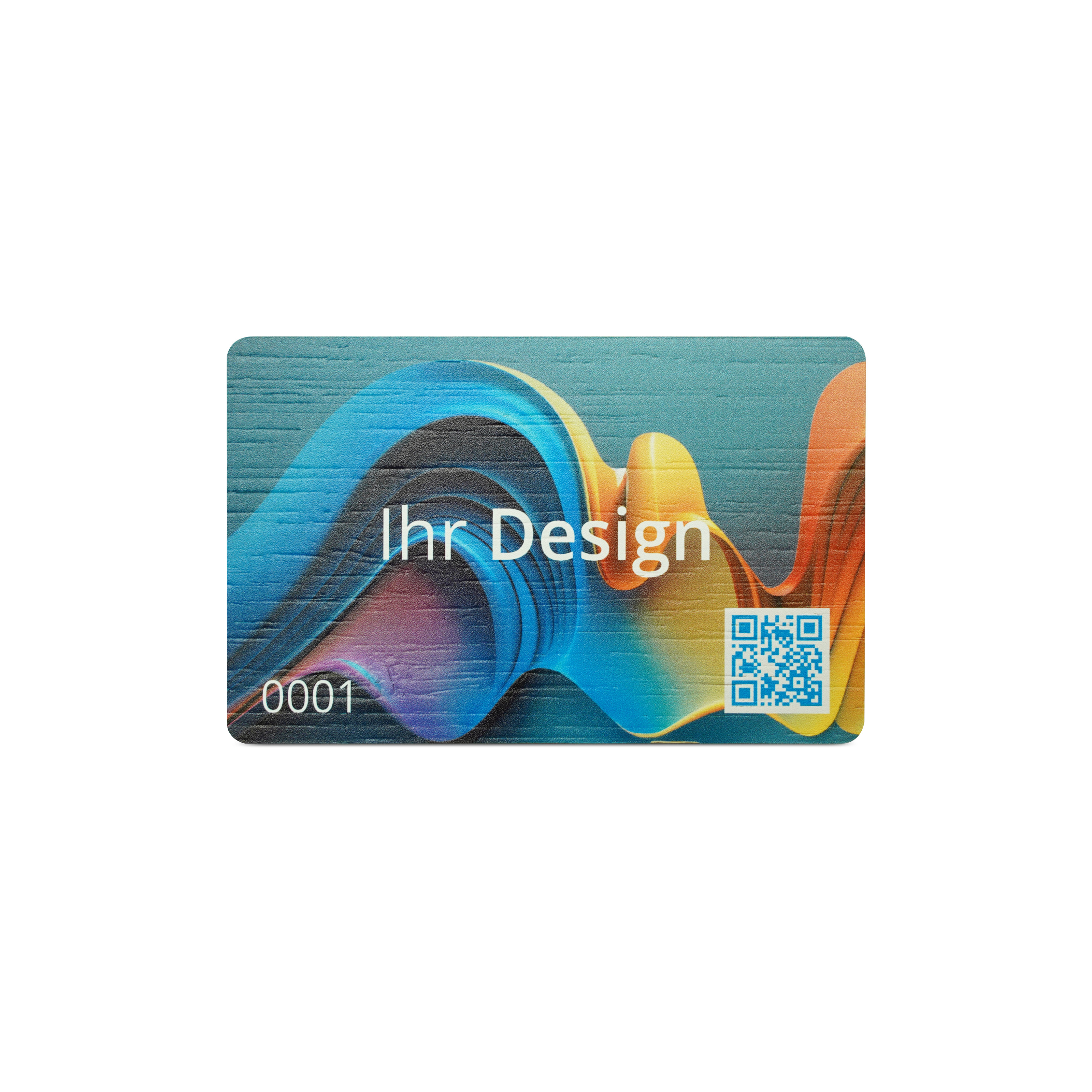 NFC Karte Bambus - 85,6 x 54 mm - NTAG213 - 180 Byte - Holzoptik - bedruckt