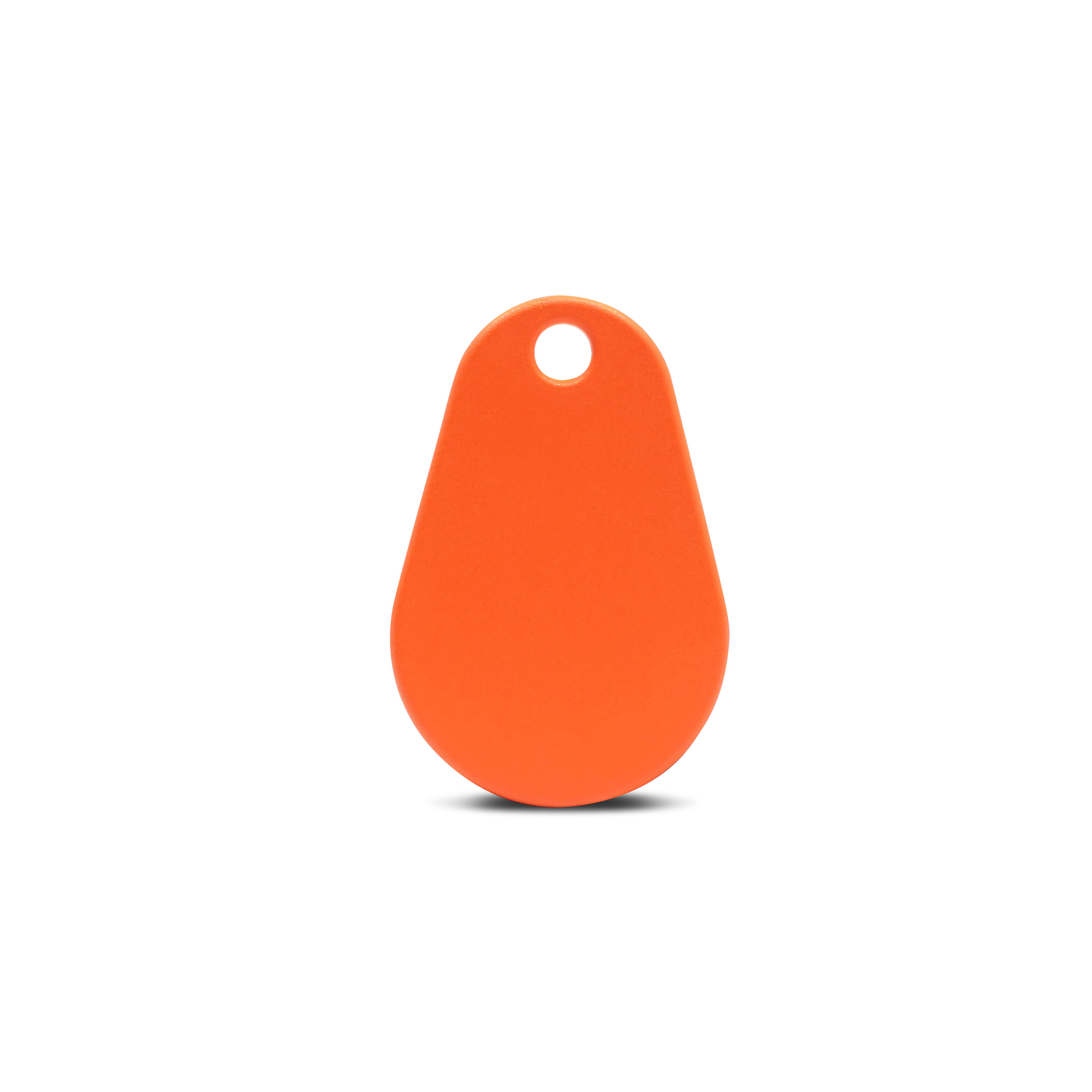 Rückseite NFC Schlüsselanhänger in orange aus Polyamid