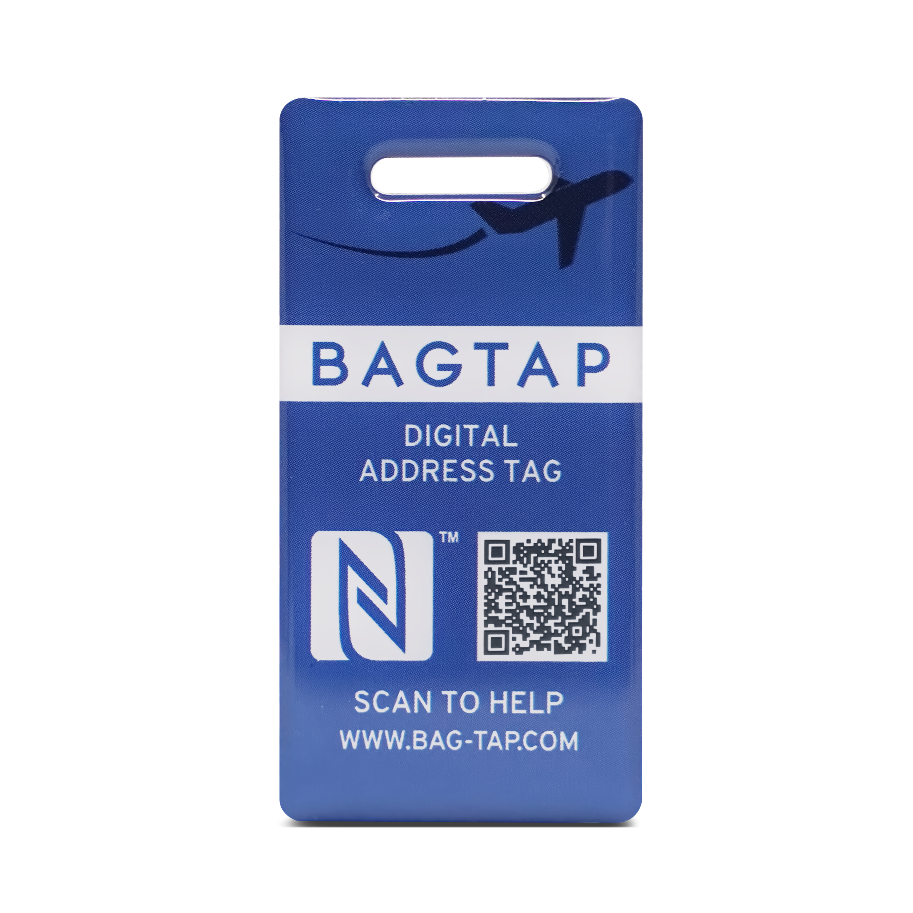 Bagtap PVC Epoxy - Digital address tag - 30 x 60 mm - dark blue