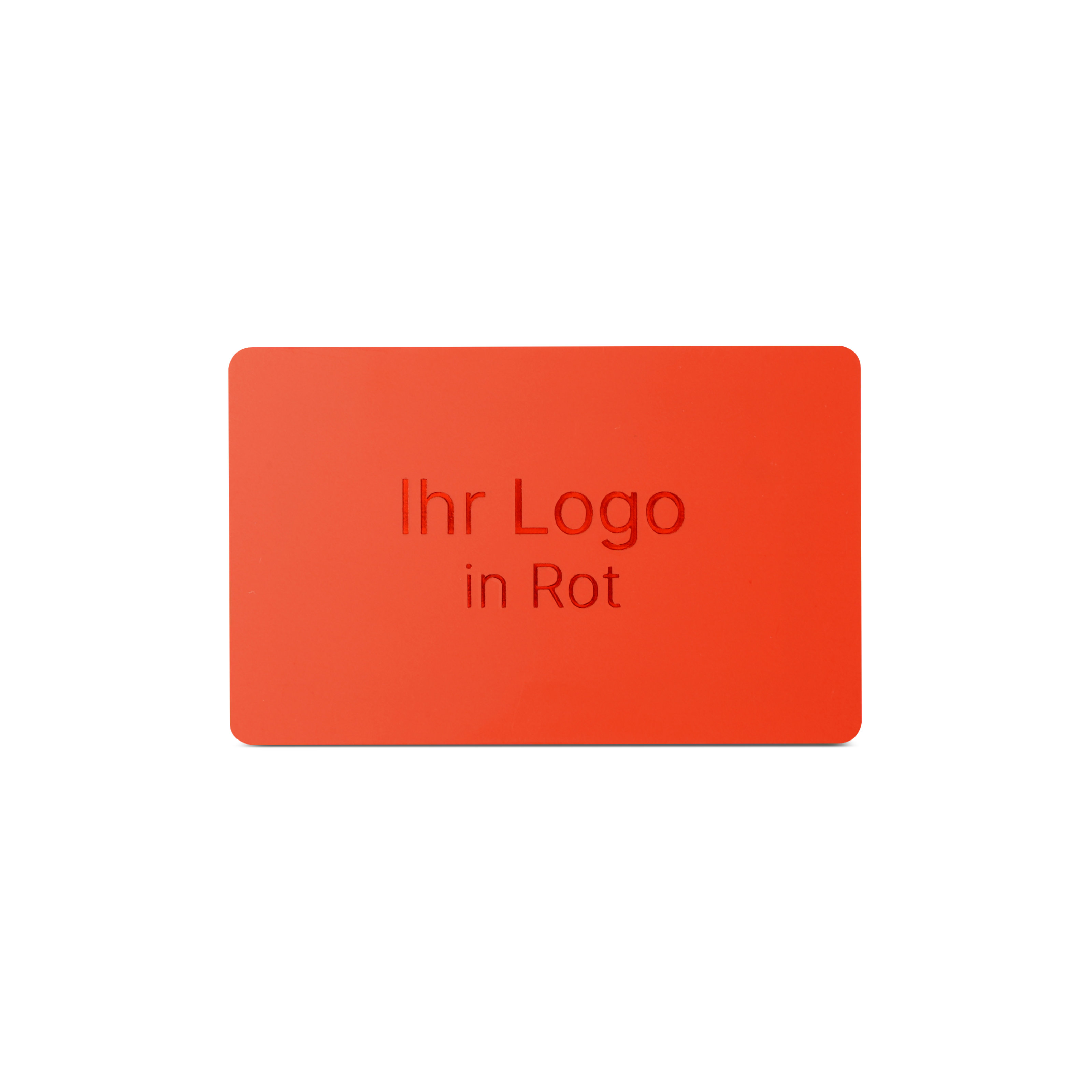 Online NFC-Visitenkarte PVC - inkl. URL + Druck - rot matt - durchgefärbt