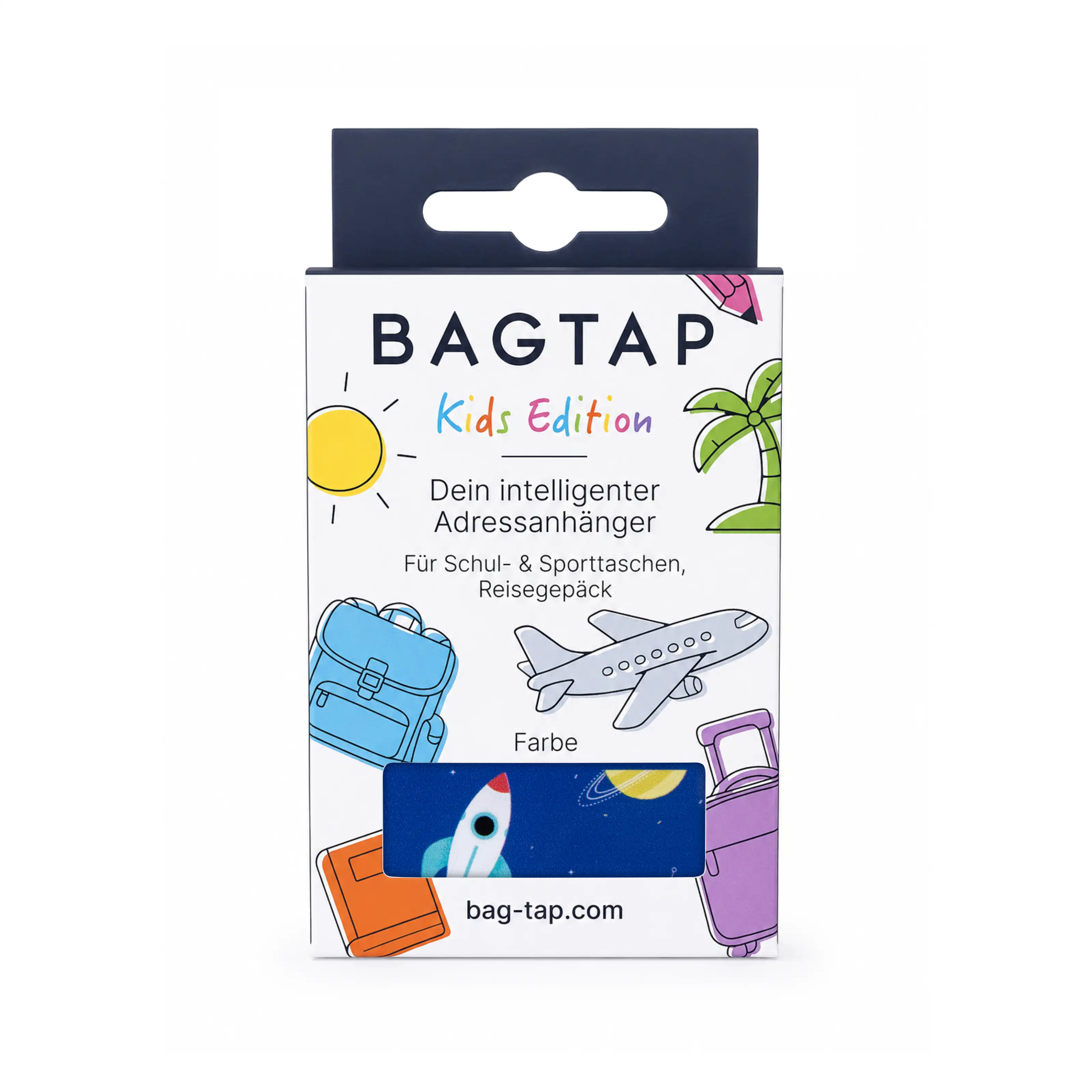 Bagtap Kids - Digital Luggage Tag - Acrylic - 55 x 80 mm - Space