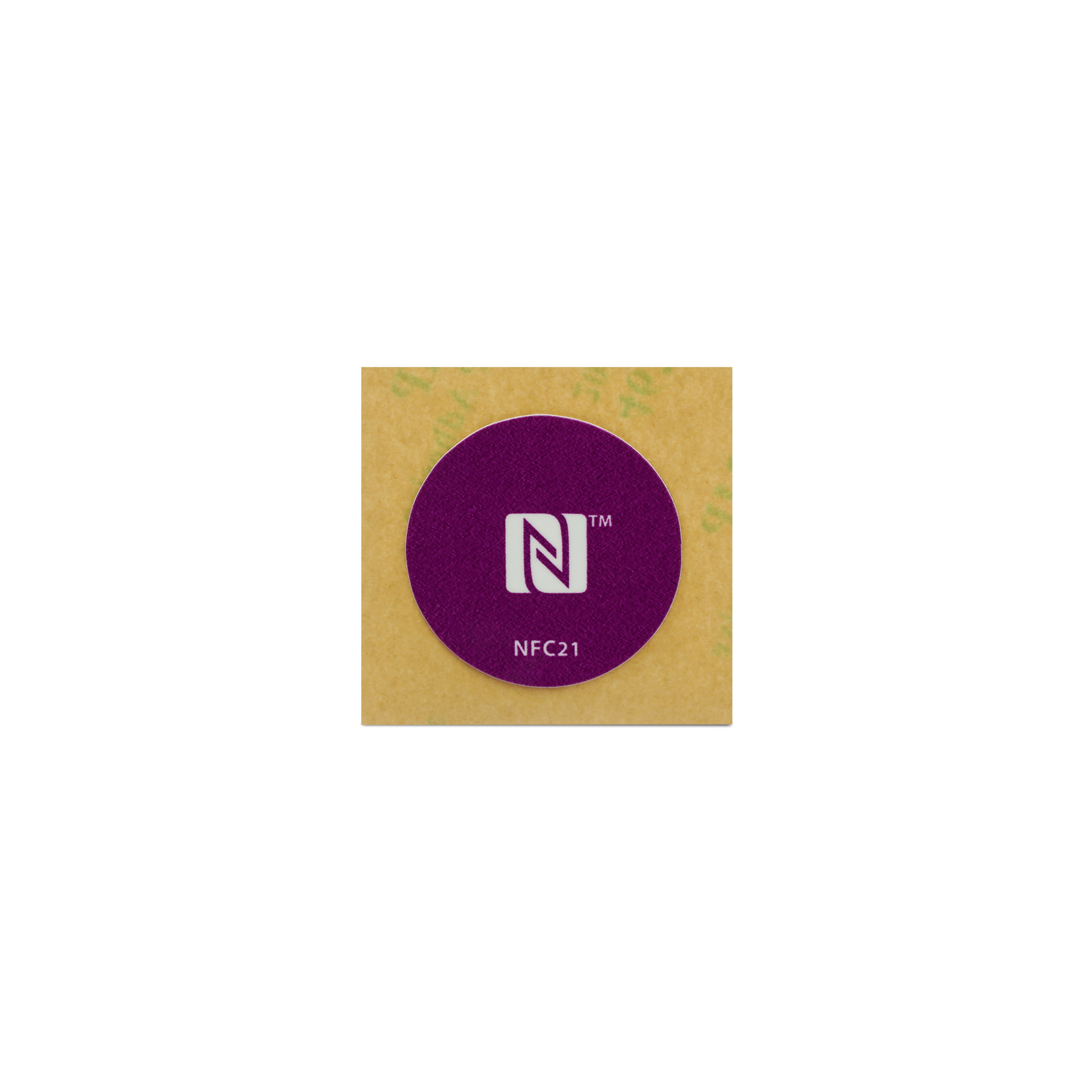NFC Sticker On-Metal - 22 mm - NTAG213 - 180 Byte - purple with logo