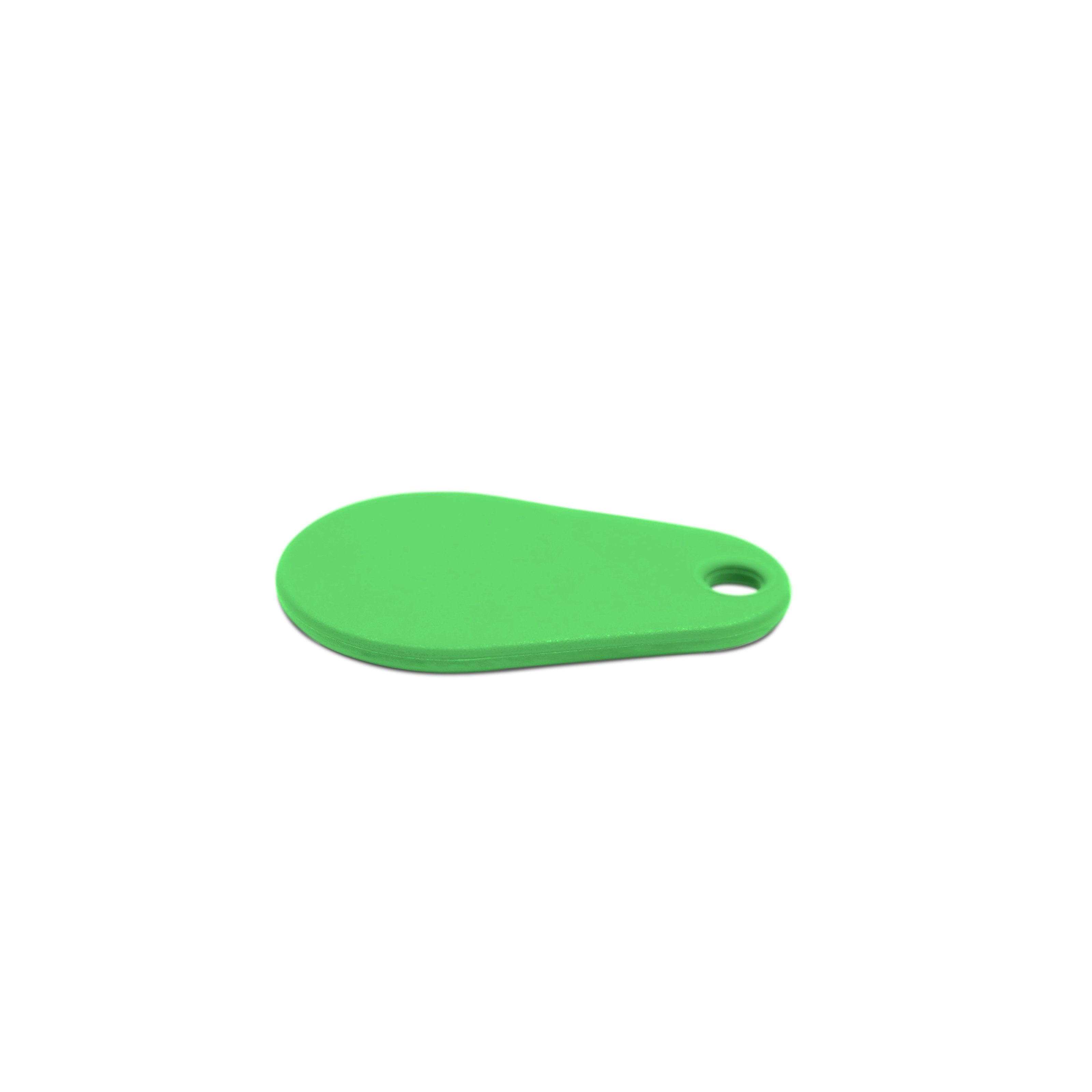 Liegender NFC Schlüsselanhänger in grün aus Polyamid