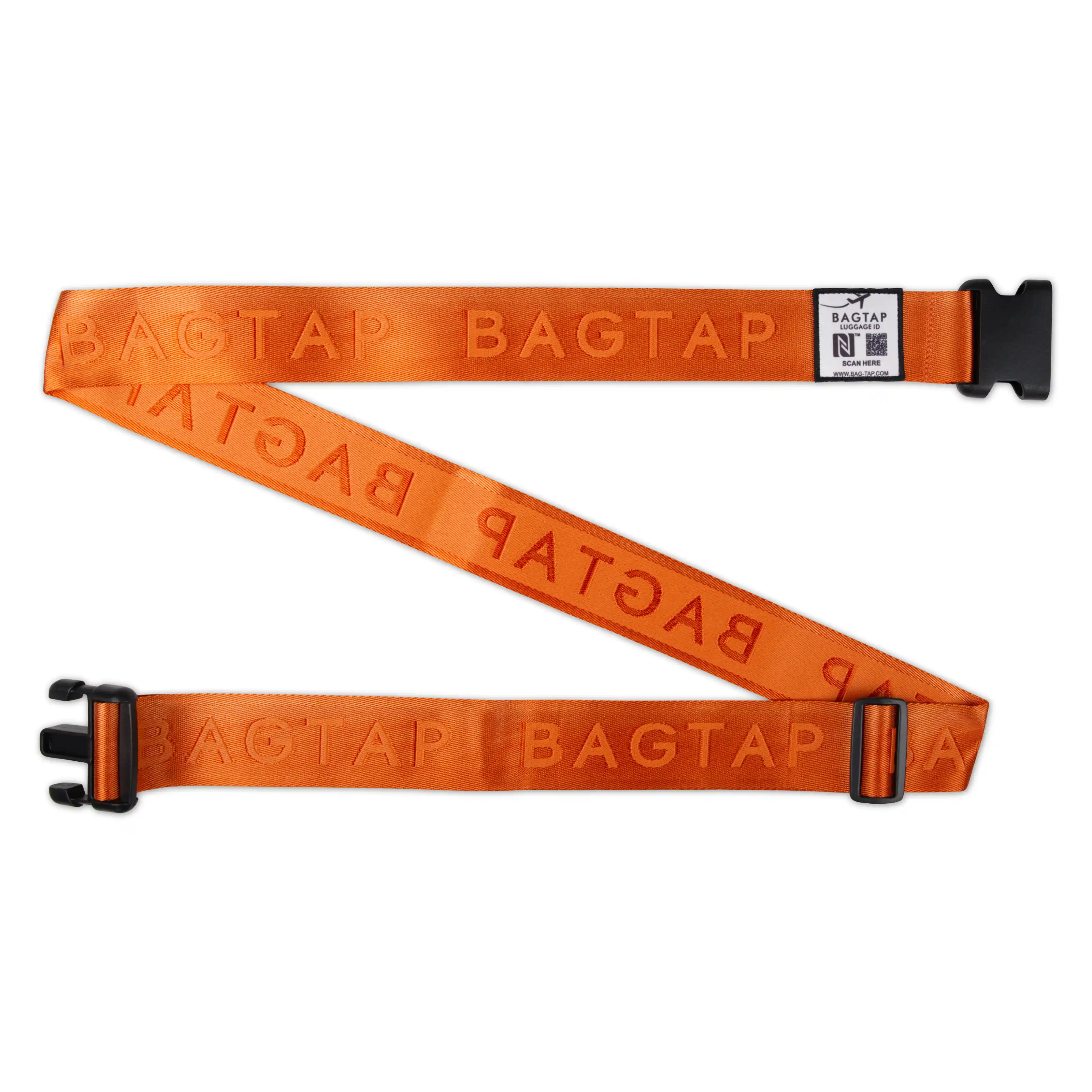 Bagtap Loop - Smarter Koffergurt - Jacquard-Stoff - 2 m - orange