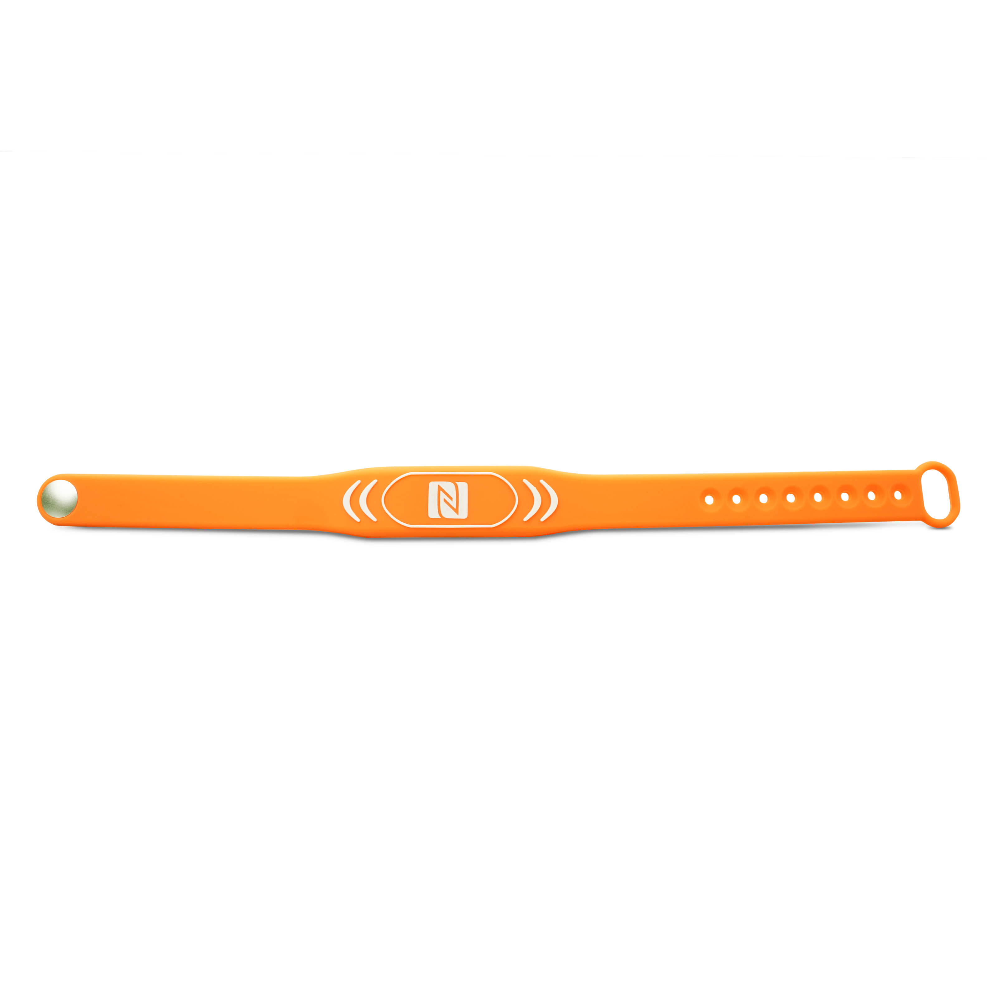 Vorderseite des NFC Armband in orange