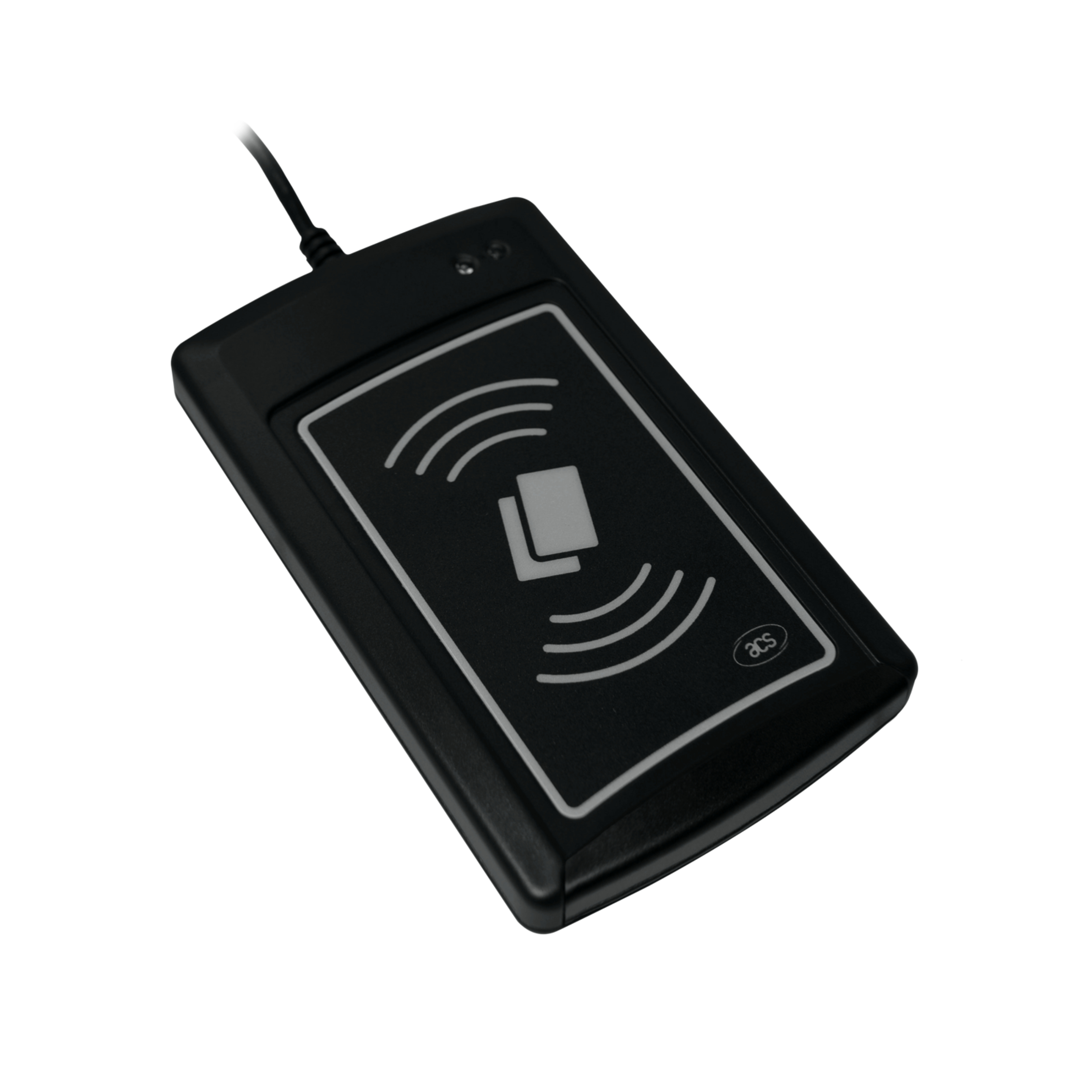 Vorderseite NFC UID Reader in schwarz 