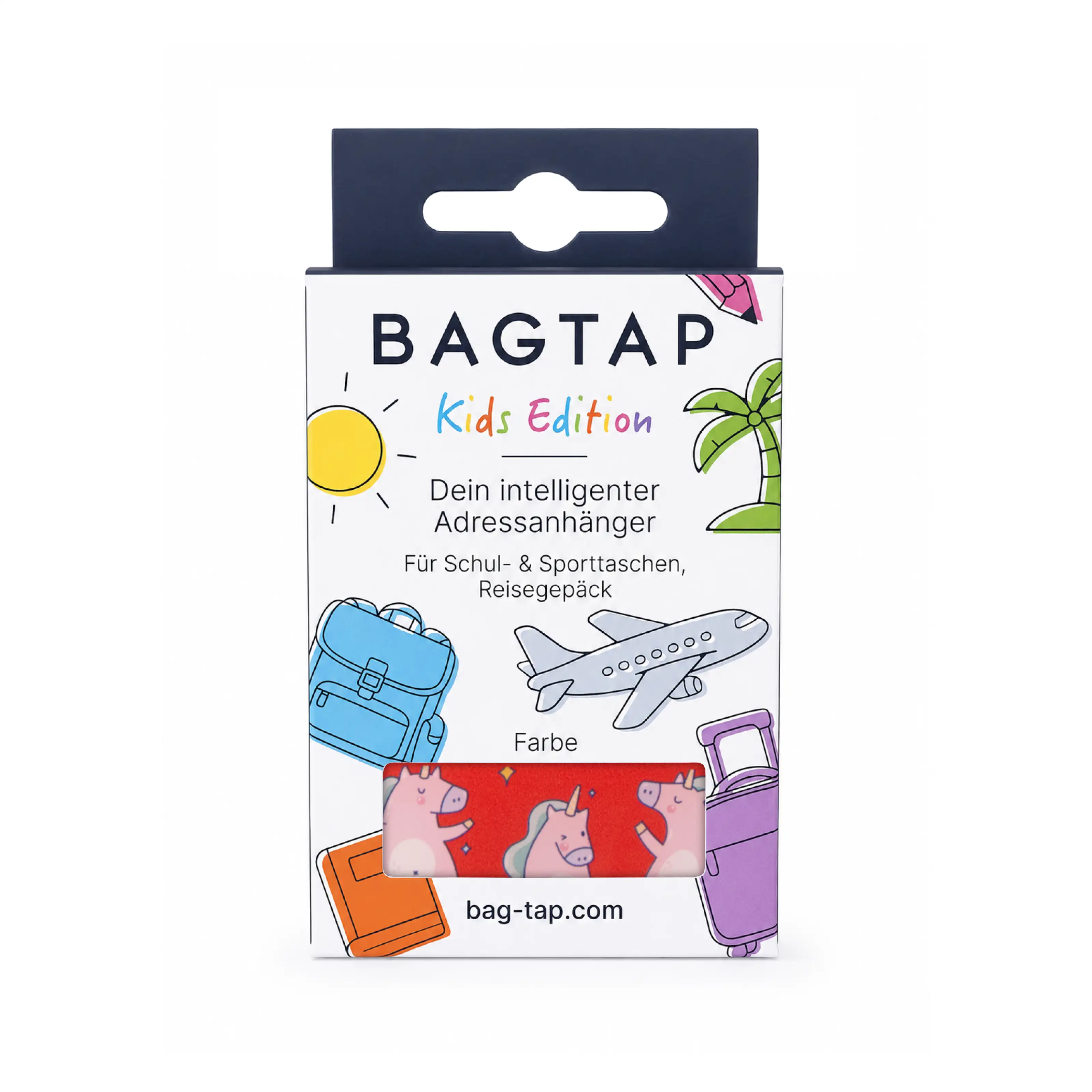 Bagtap Kids - Digital Luggage Tag - Acrylic - 55 x 80 mm - Unicorn