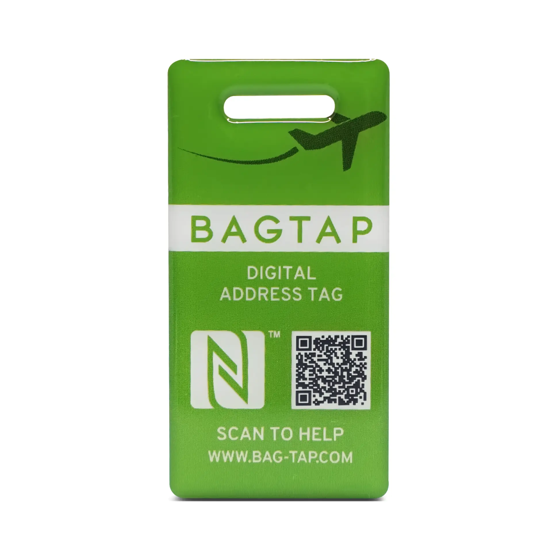 Bagtap Solid - Digitaler Kofferanhänger - Epoxy - 30 x 60 mm - grün