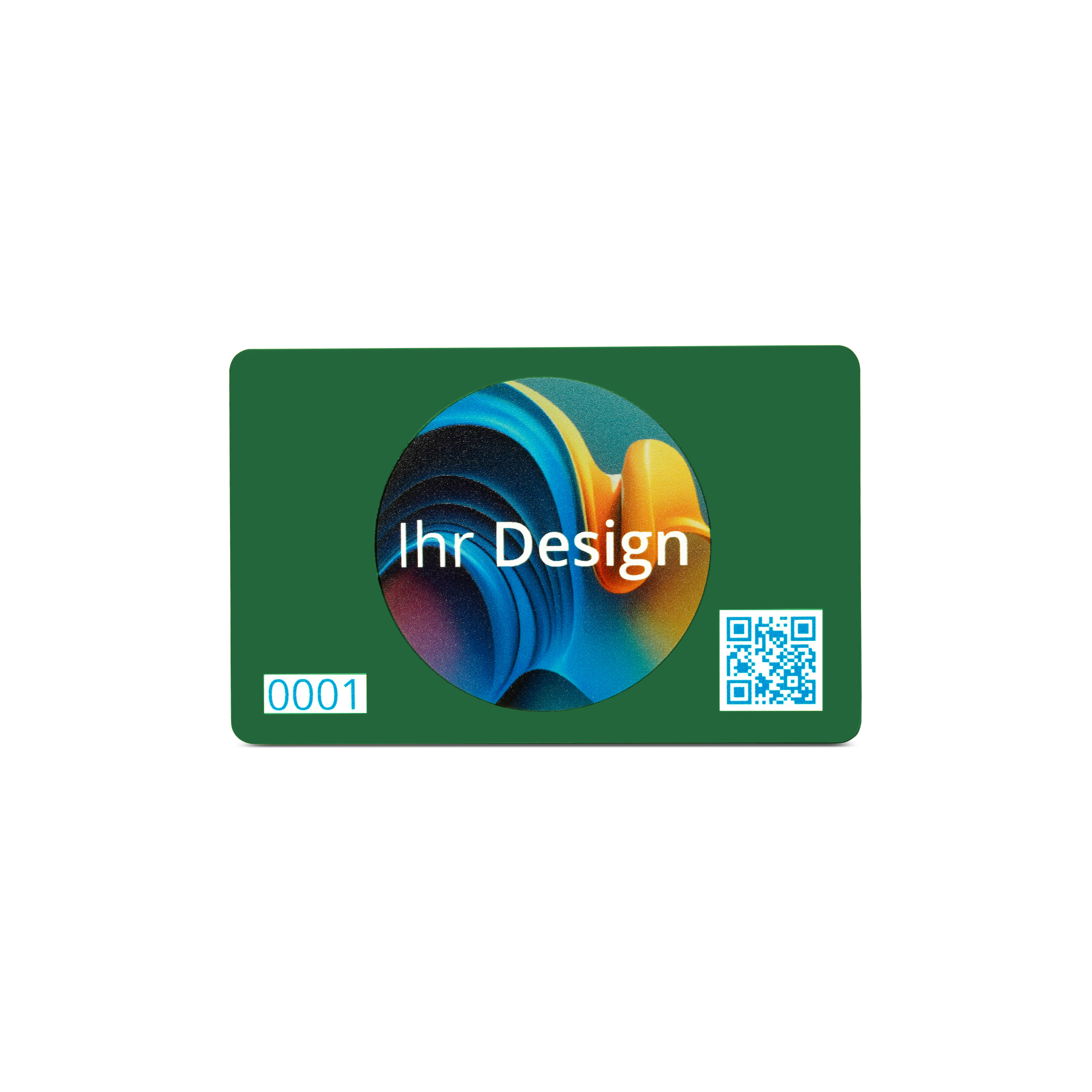 NFC Karte PVC - 85,6 x 54 mm - NTAG213 - 180 Byte - dunkelgrün matt - bedruckt