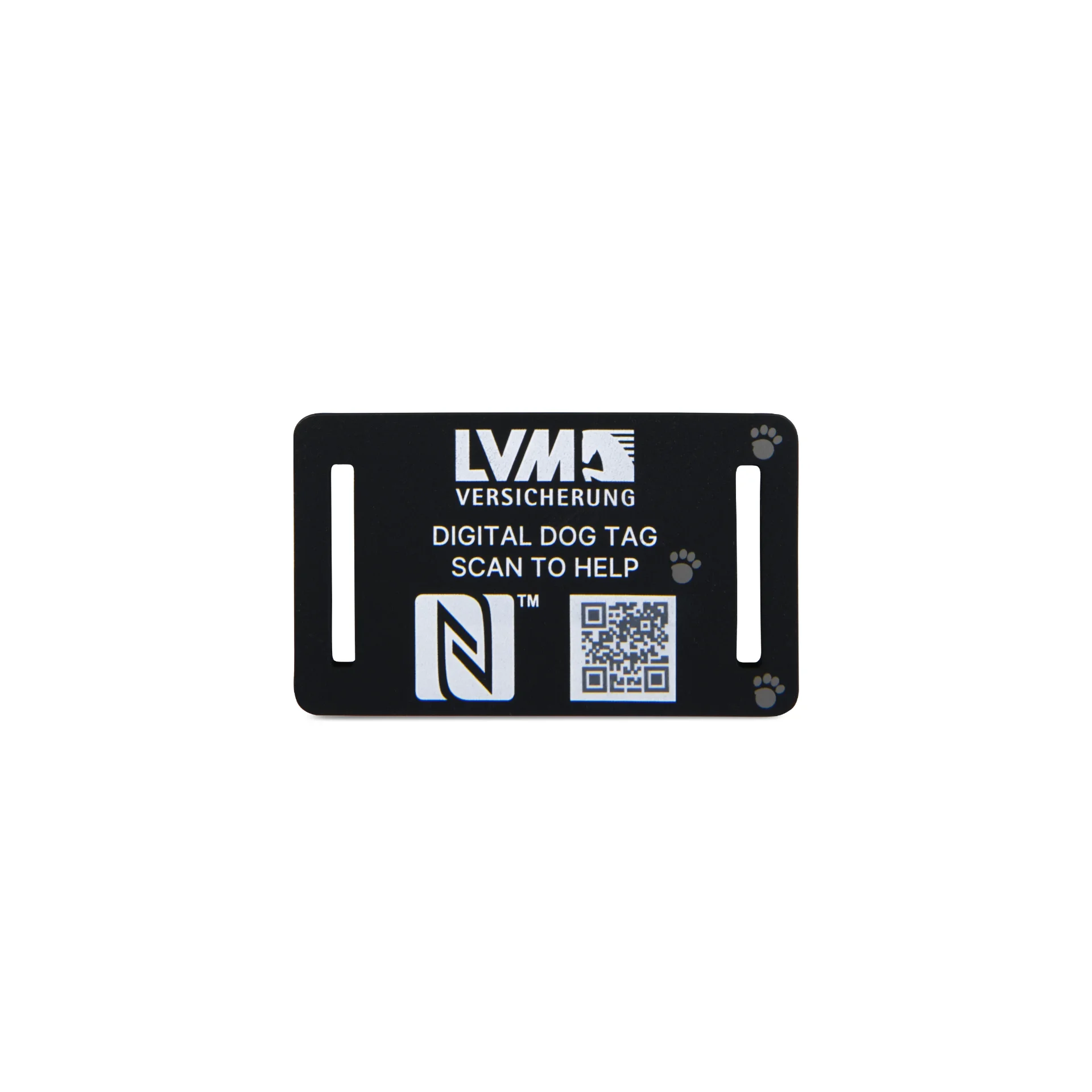 Dogtap Light Small - LVM Edition - Digitale Hundemarke - Silikon - 50 x 30 mm - schwarz