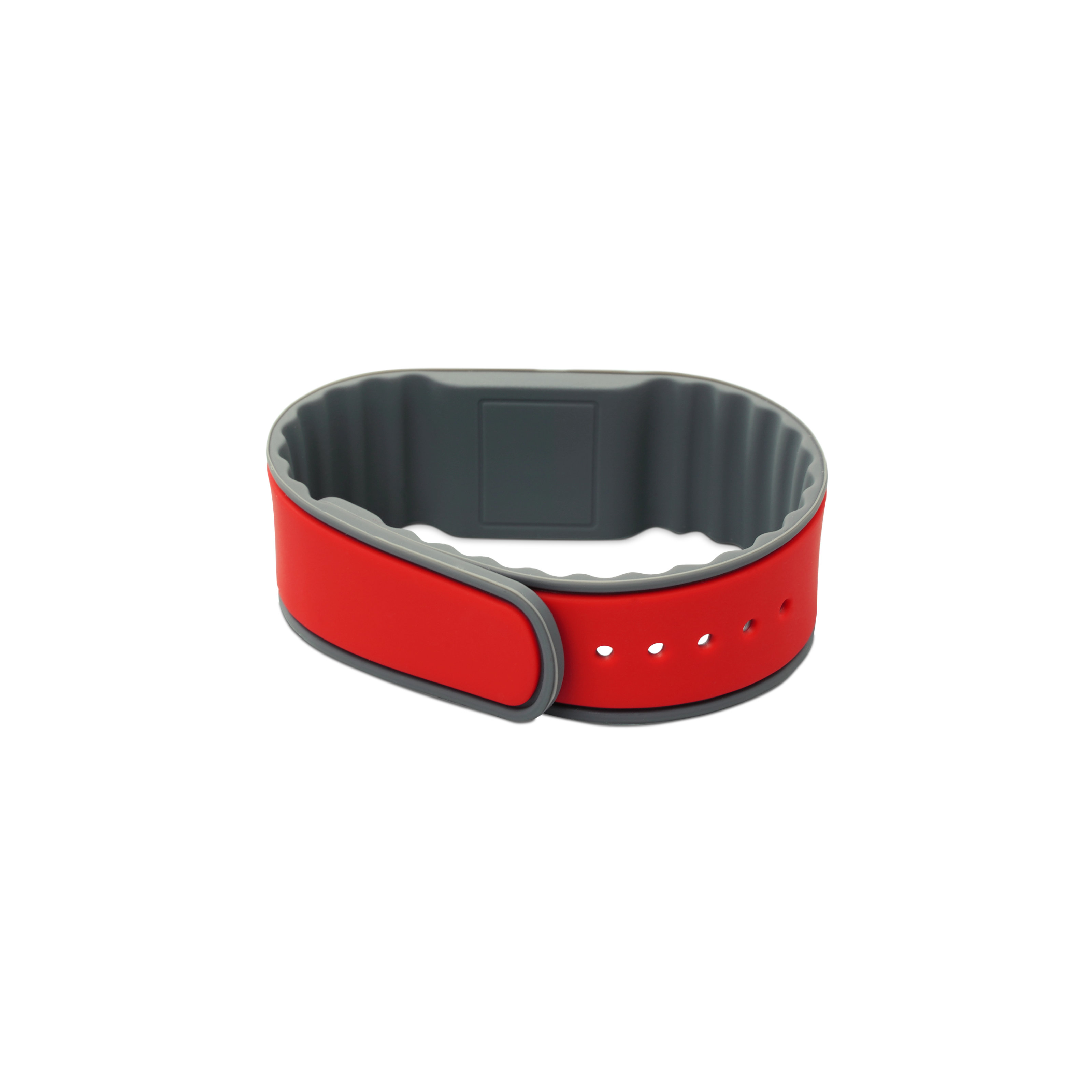 NFC bracelet silicone - 260 x 27 x 5 mm - NTAG216 - 924 byte - red