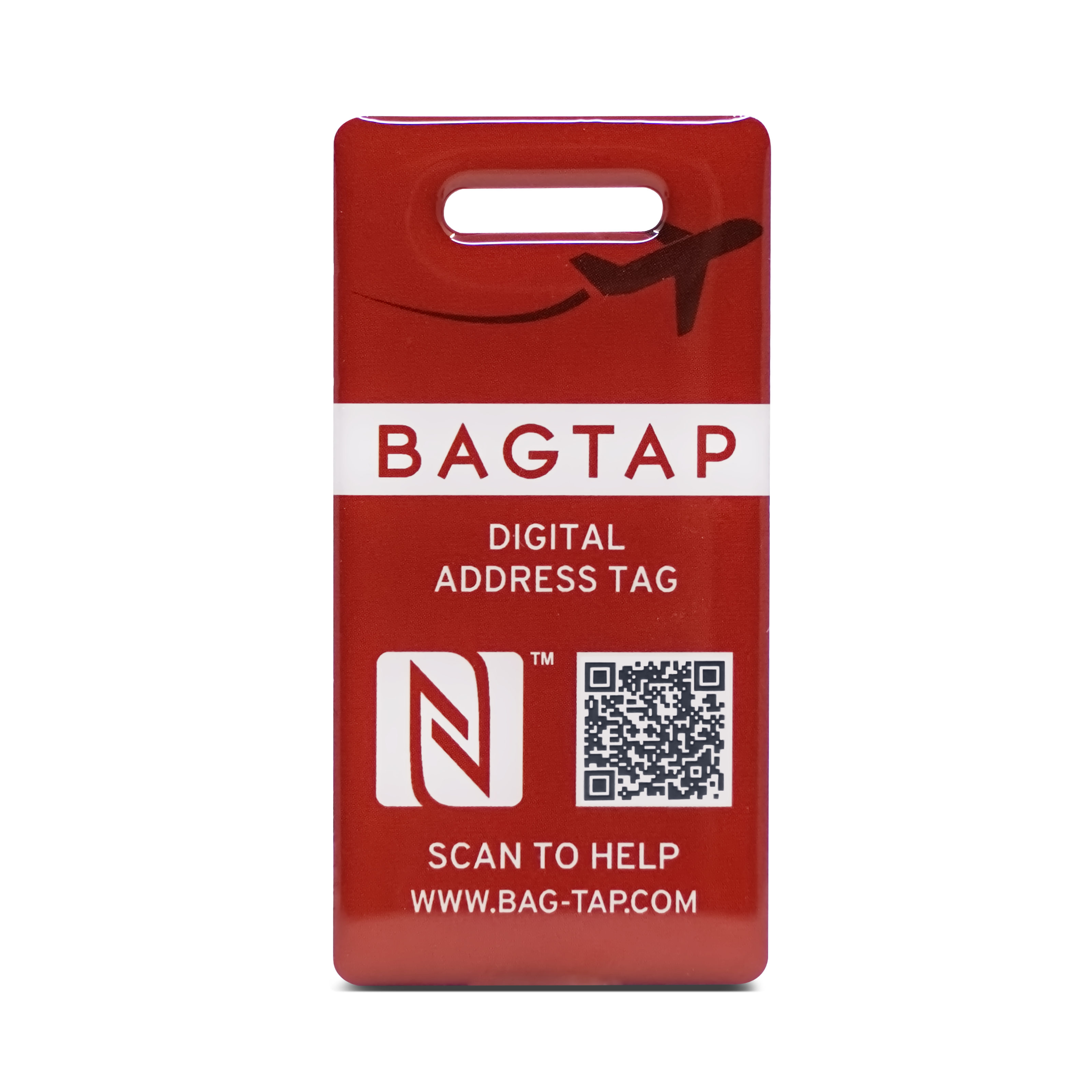 Bagtap PVC Epoxy - Digital address tag - 30 x 60 mm - red