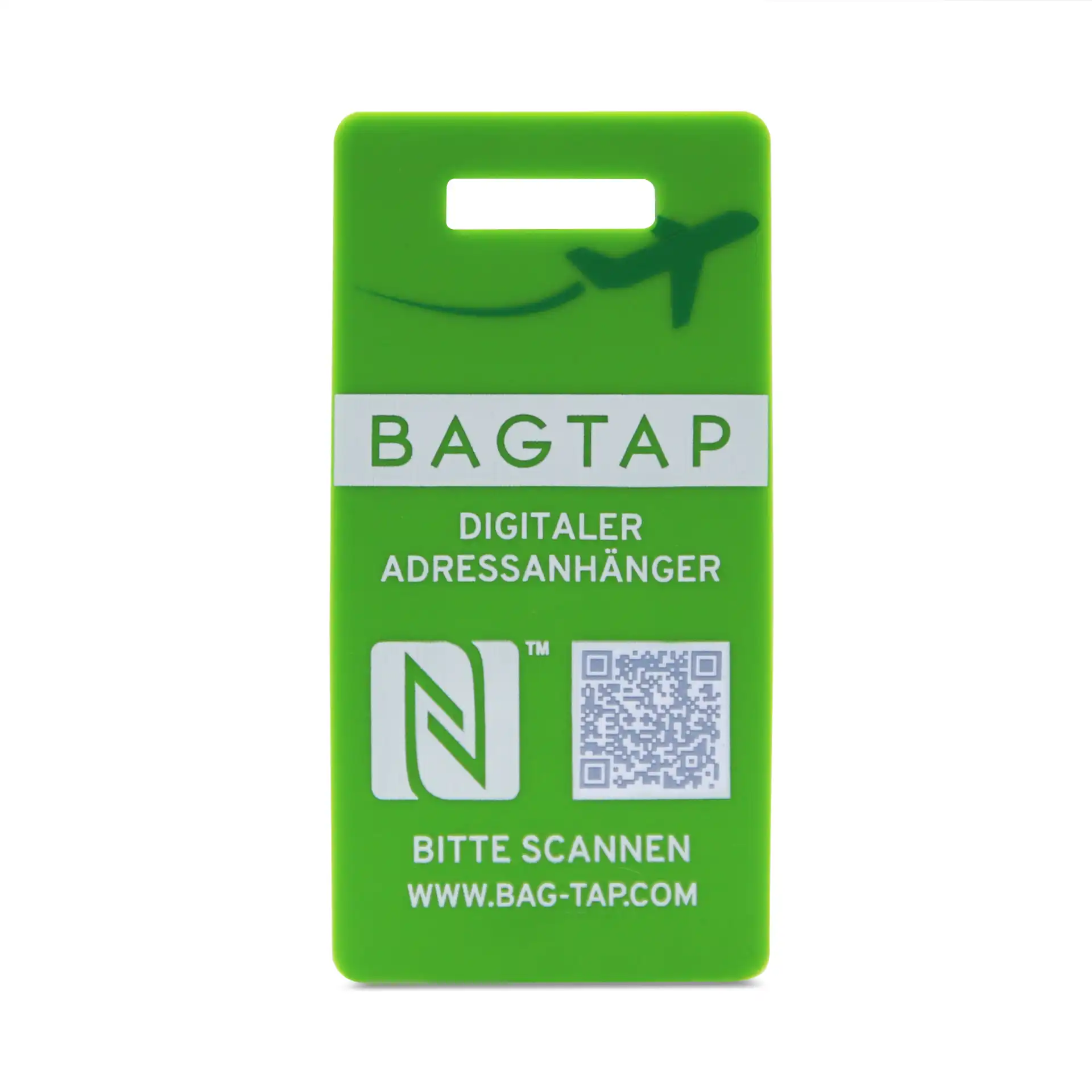 Bagtap Flex - Digital Luggage Tag - Silicone - 30 x 60 mm - green