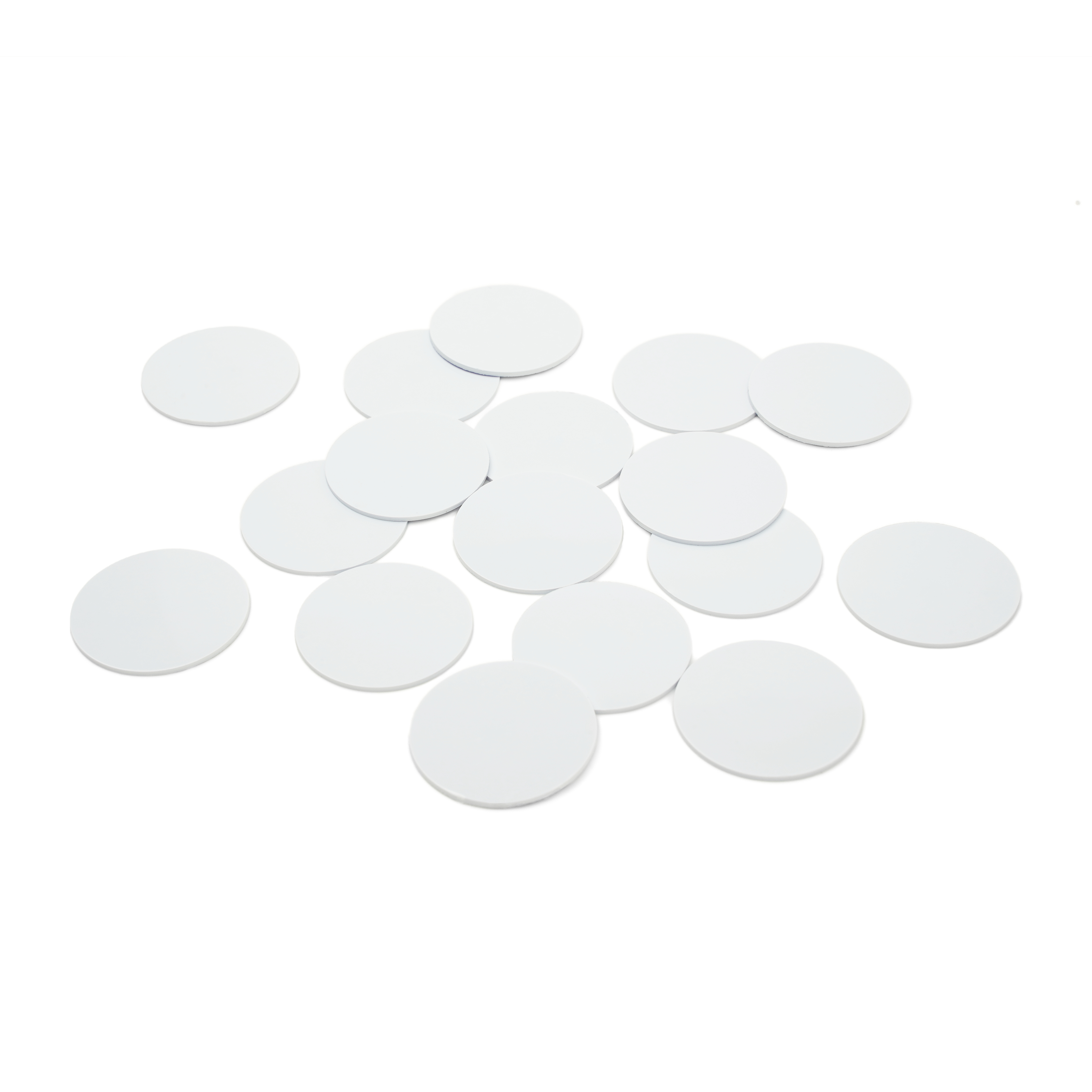 NFC coin PVC - 25 mm - NTAG215 - 540 byte - white glossy - without ...