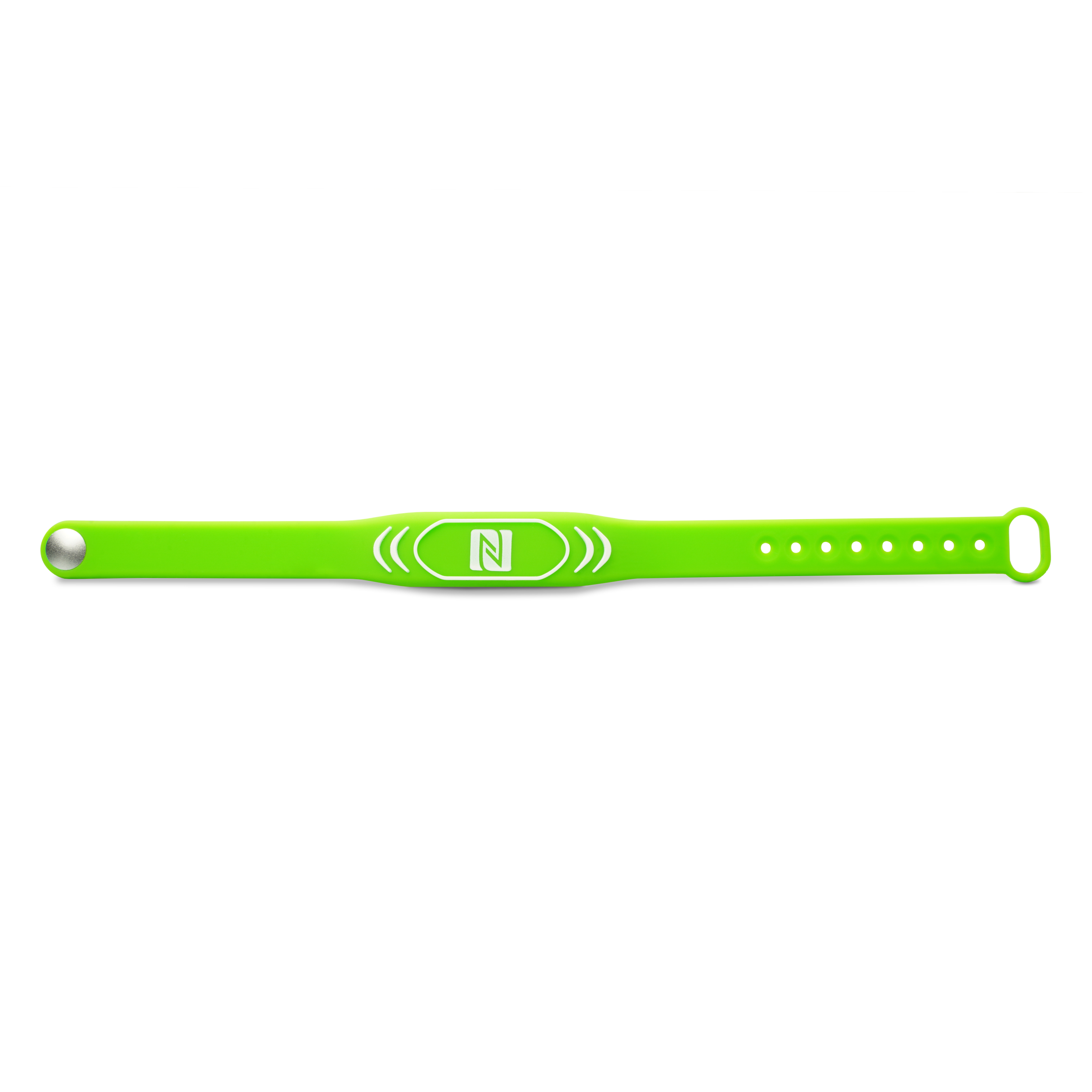 Vorderseite des NFC Armband in grün