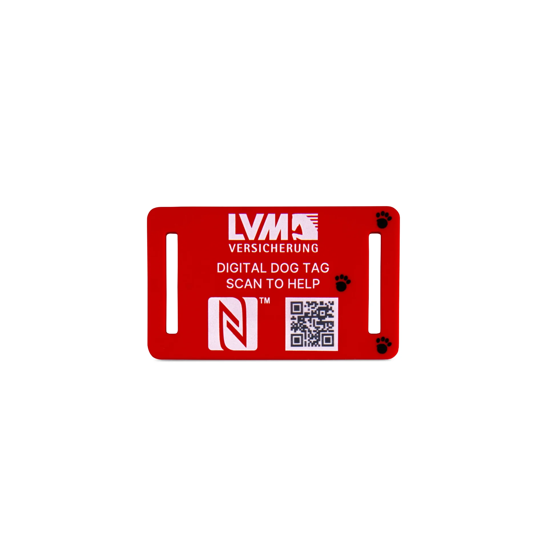 Dogtap Light Small - LVM Edition - Digitale Hundemarke - Silikon - 50 x 30 mm - rot