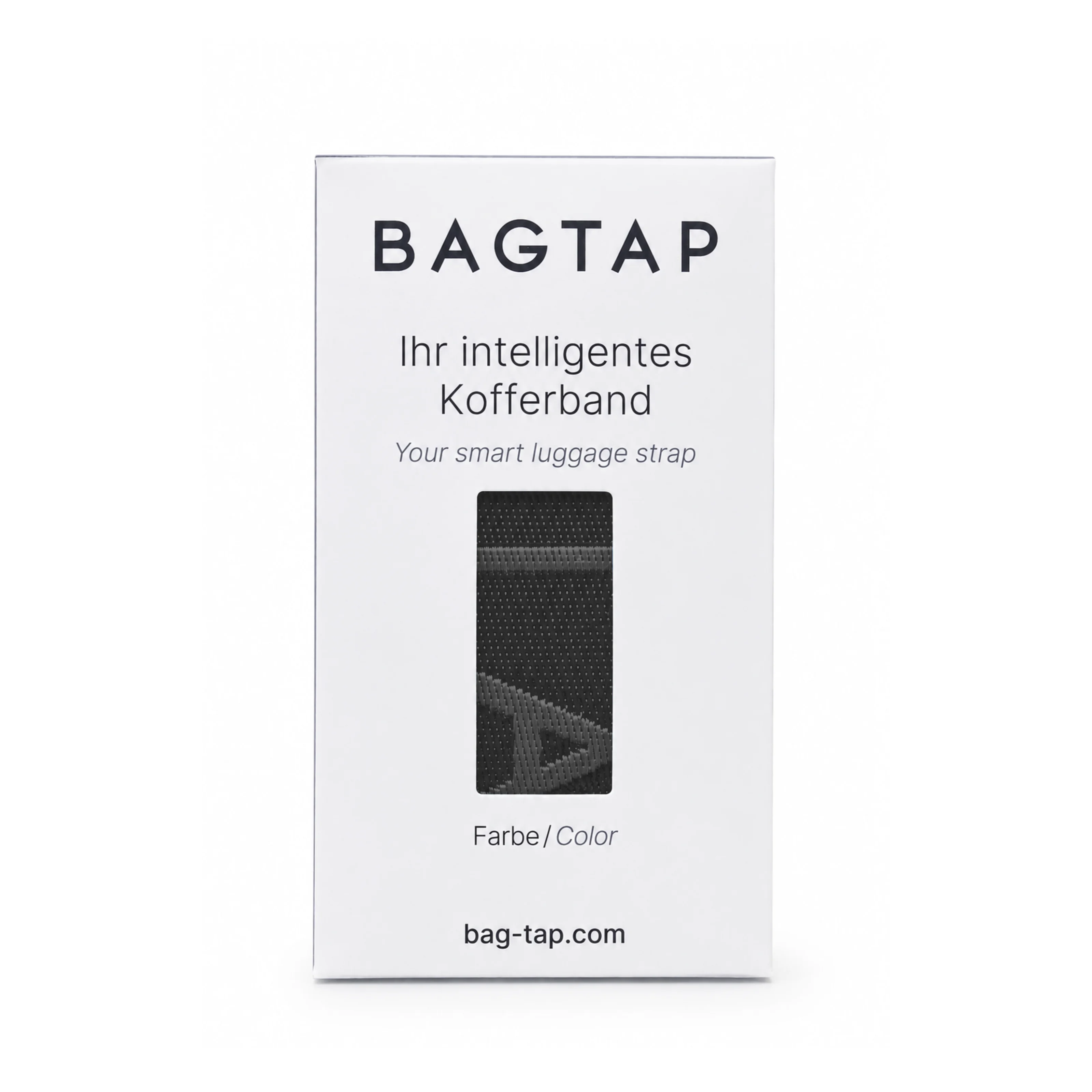 Bagtap Loop - Smarter Koffergurt - Jacquard-Stoff - 2 m - schwarz