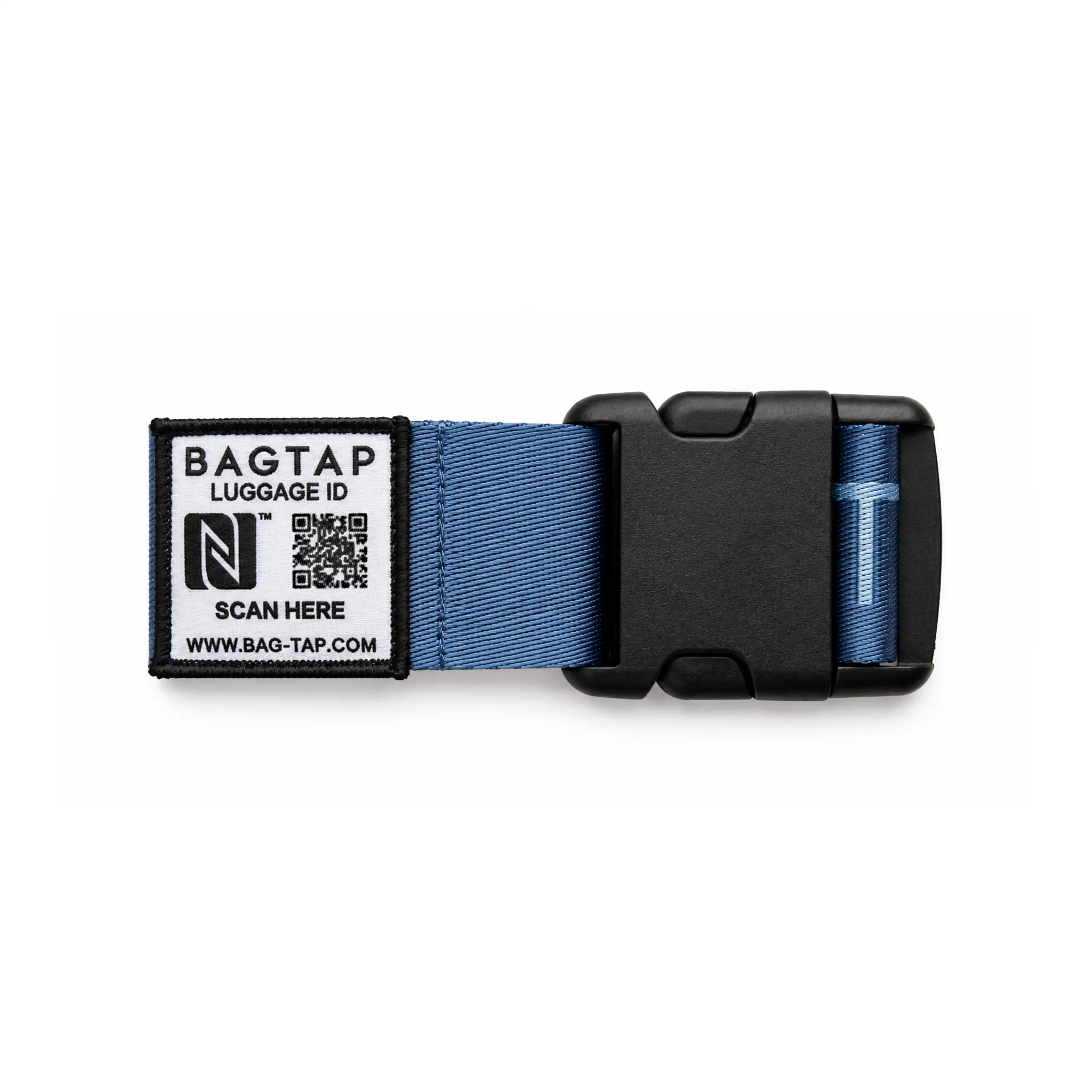 Bagtap Loop - Smarter Koffergurt - Jacquard-Stoff - 2 m - hellblau