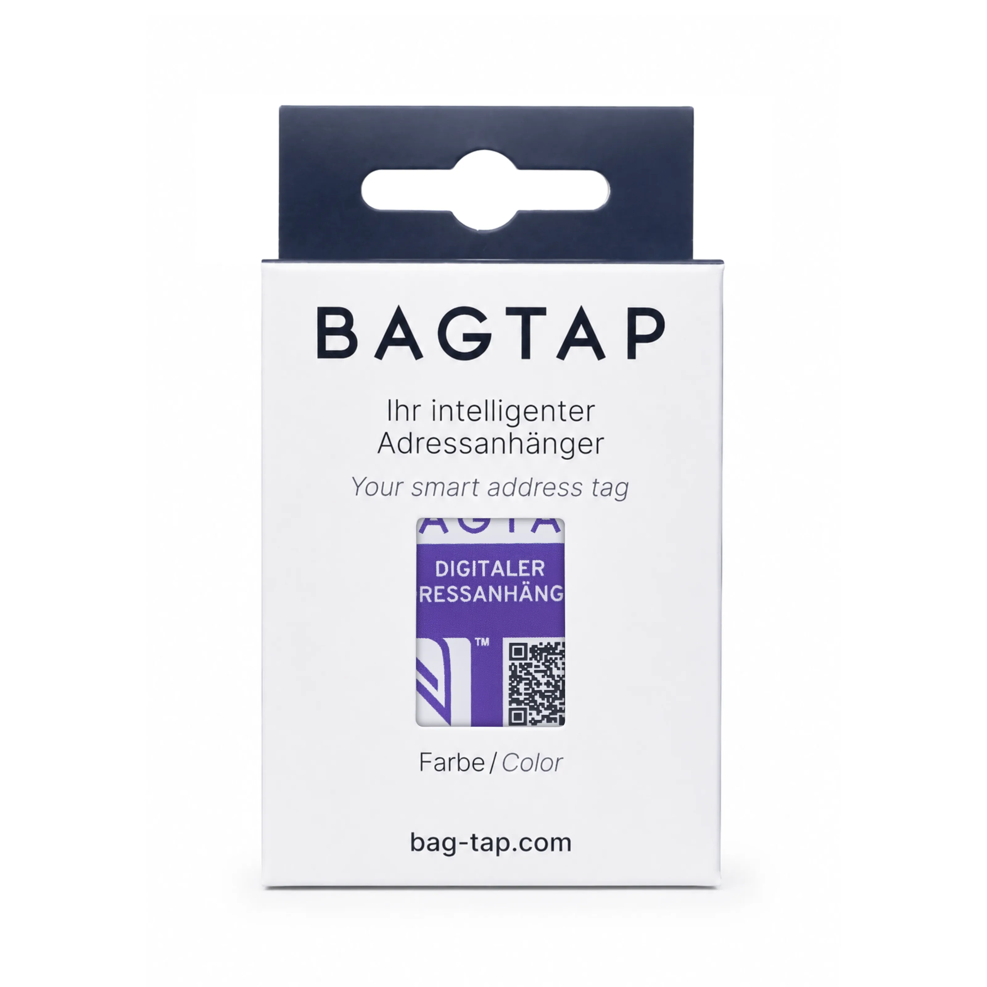 Bagtap Solid - Digitaler Kofferanhänger - Epoxy - 30 x 60 mm - lila